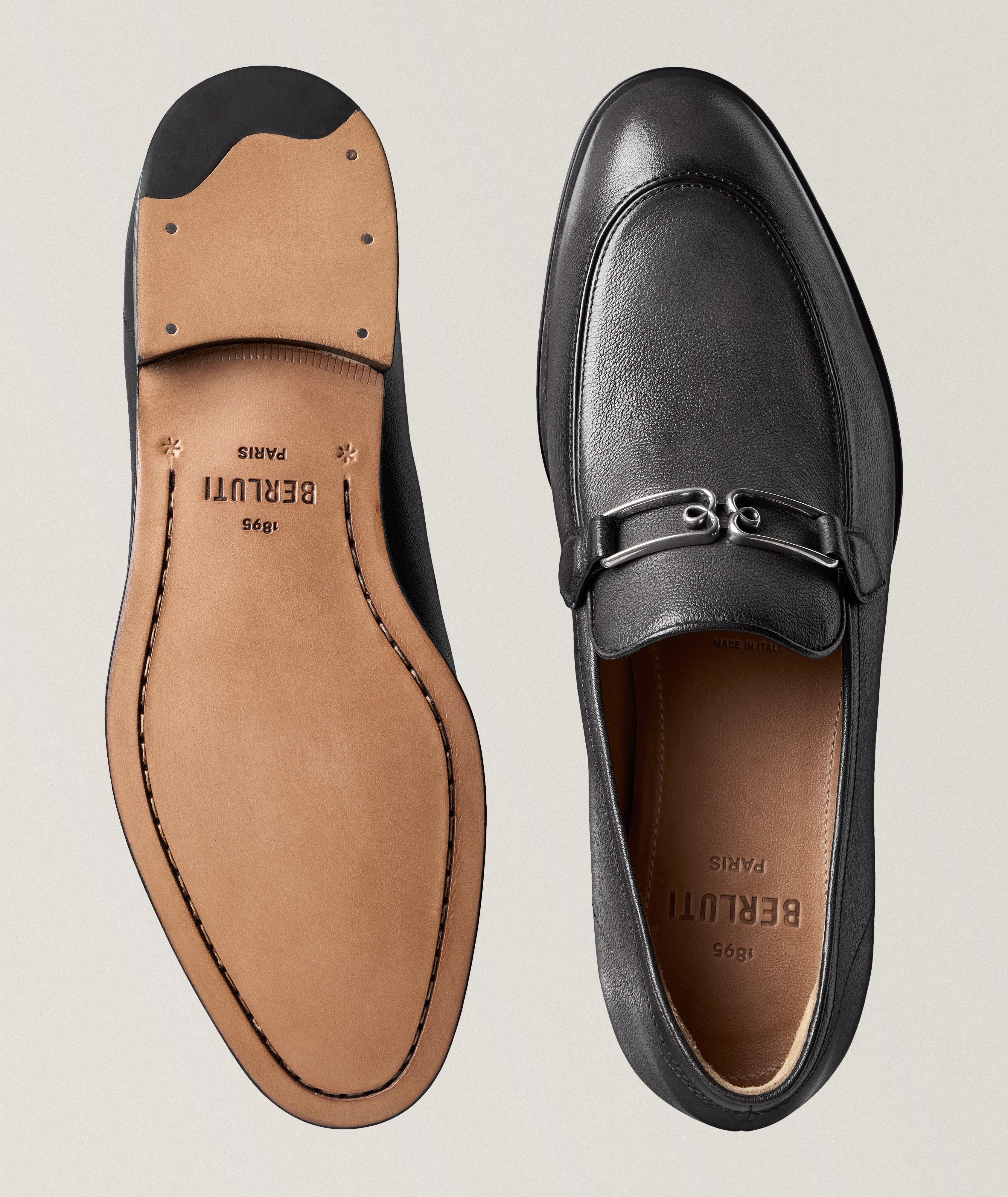 B Volute Grained Leather Loafers image 2