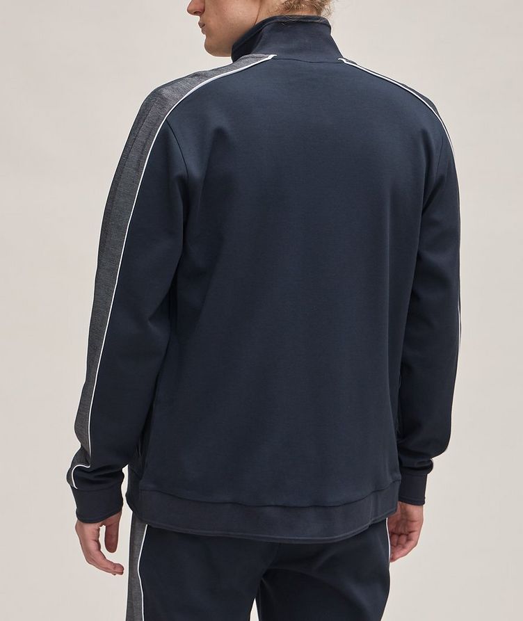 Piqué Cotton-Blend Zip-Up Sweater image 2