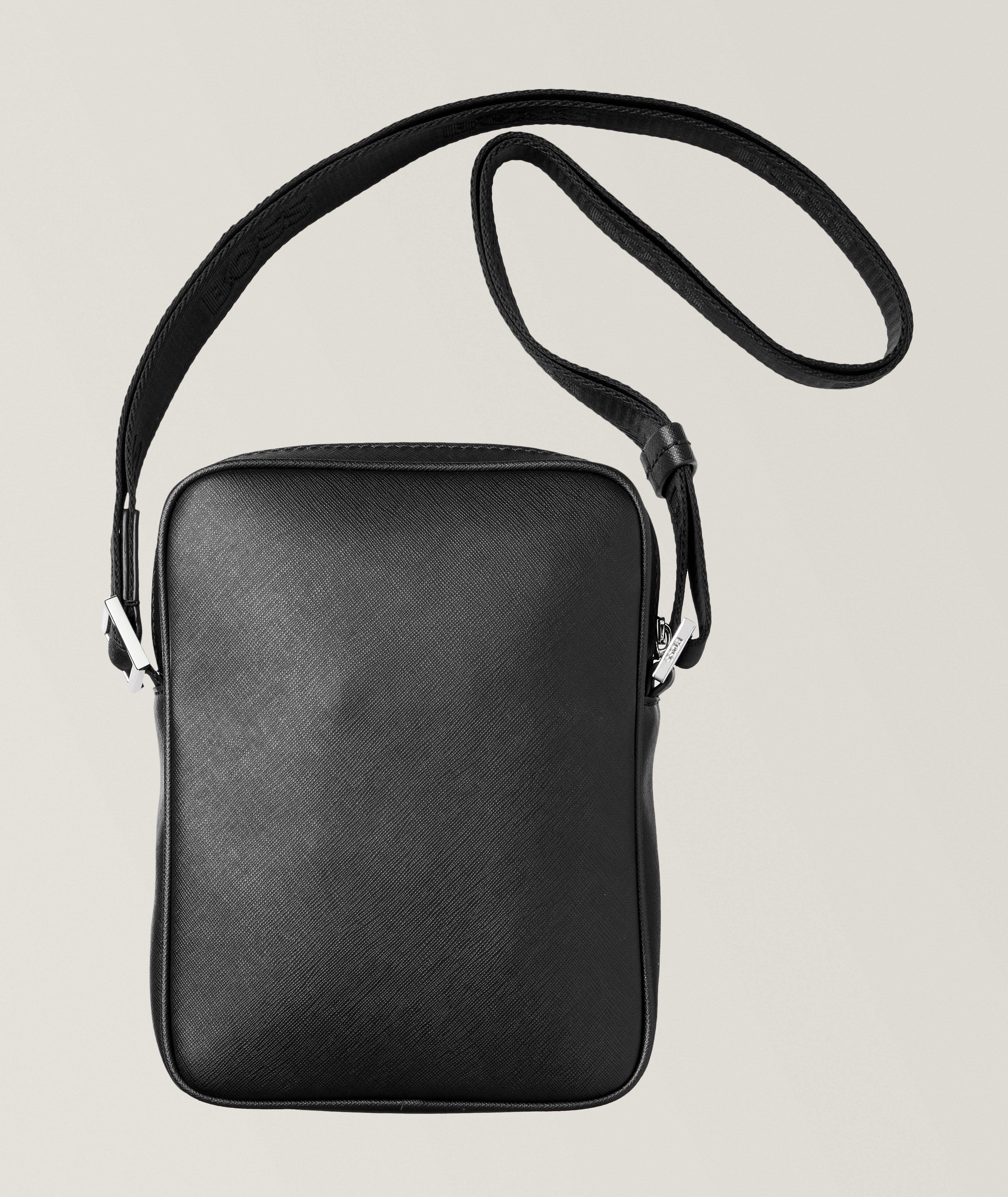 Zair Faux Saffiano Leather Crossbody Bag