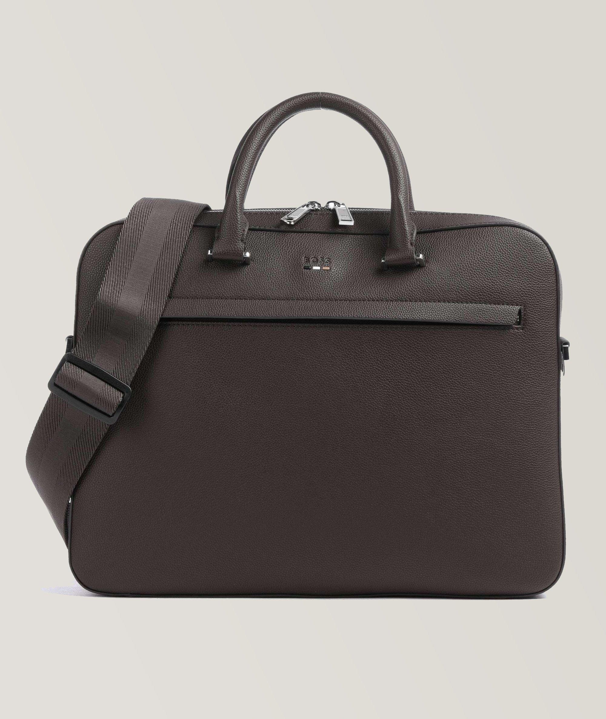 THE MESSY CORNER Grey Synthetic Leather Solid Men Laptop Bag