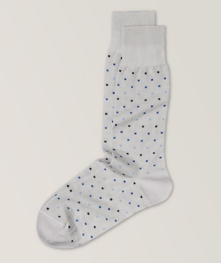 Dots Mercerised Cotton-Blend Dress Socks image 0