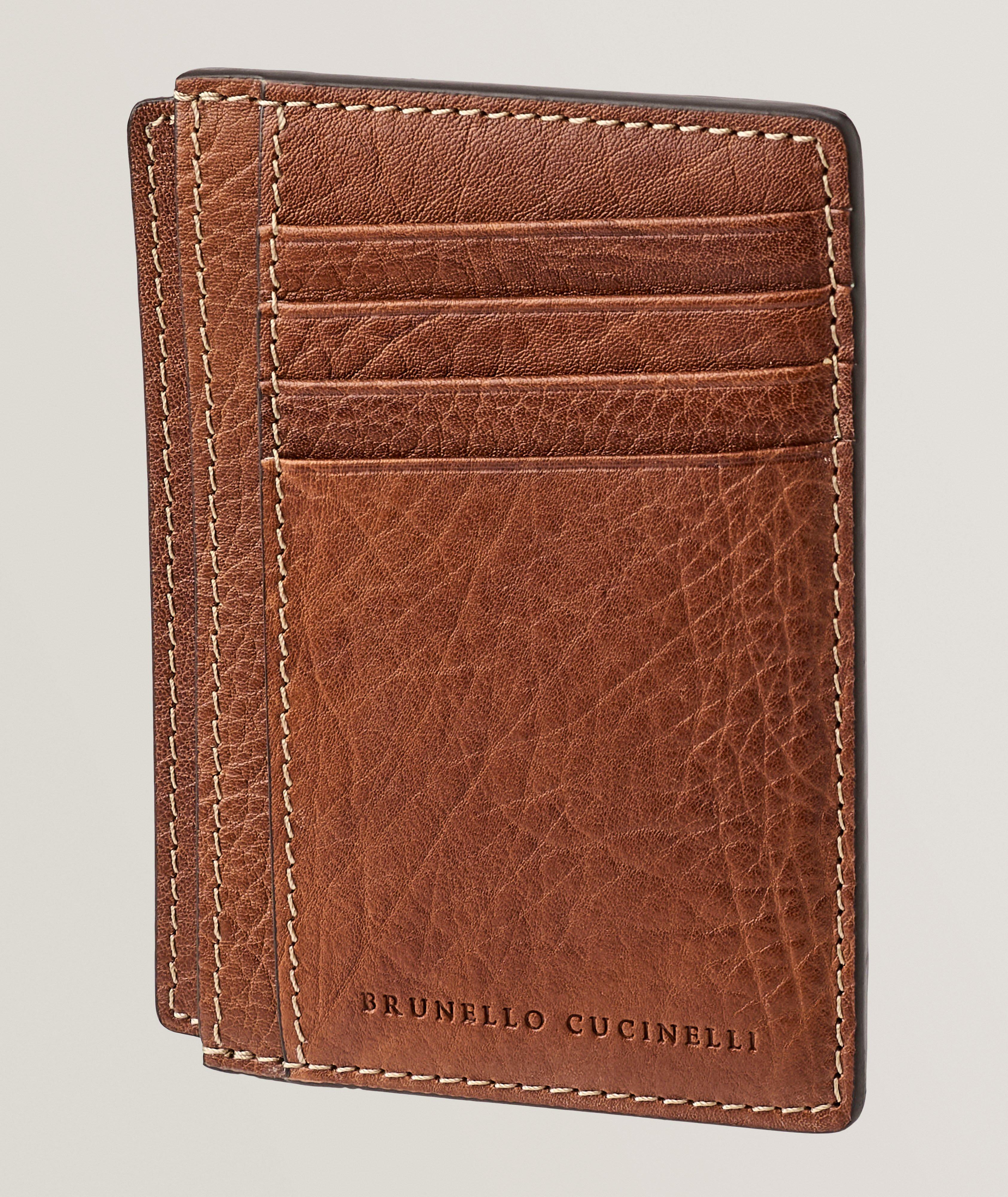 Grained Leather XL Bifold Wallet image 0