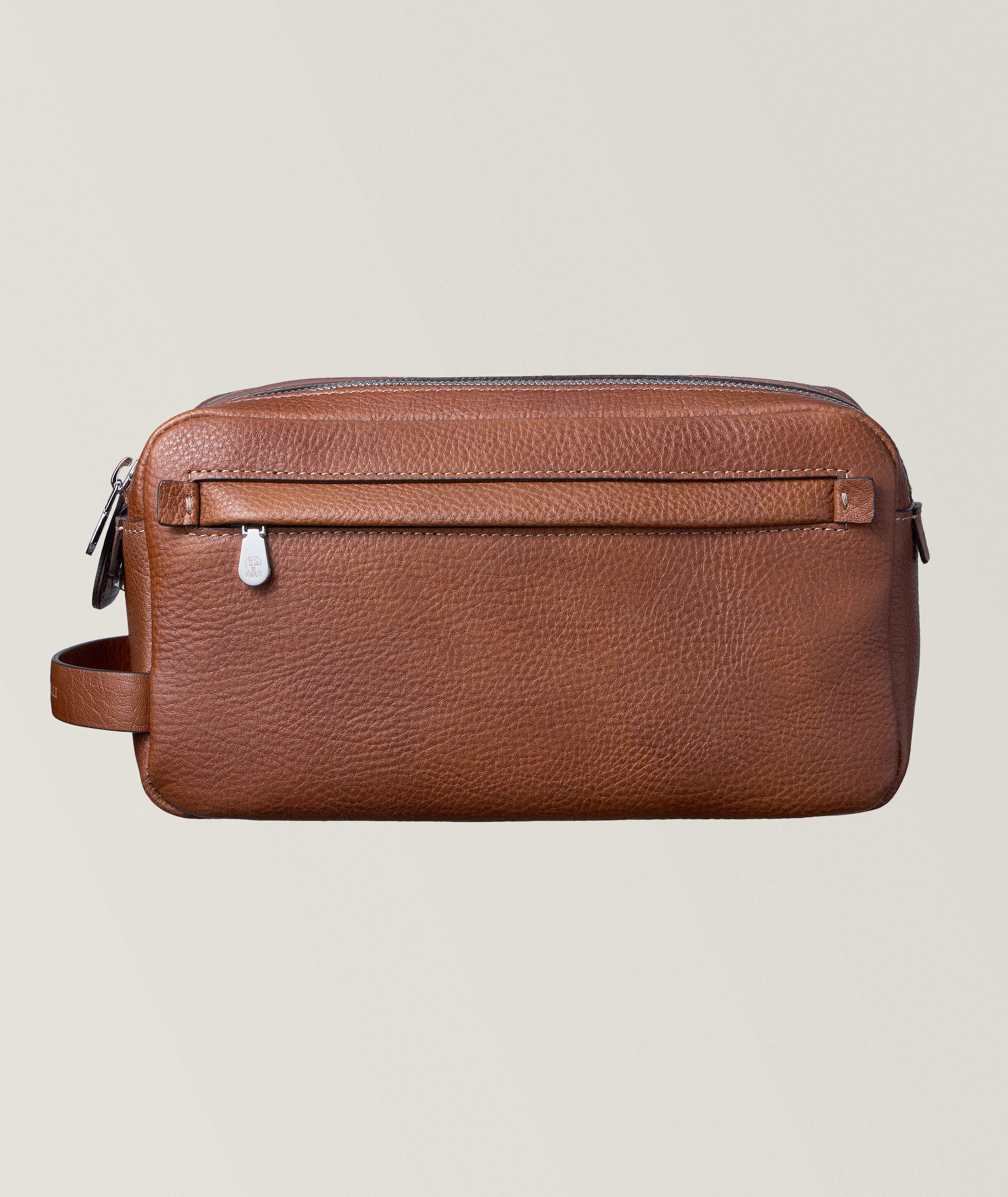 Grain Leather Toiletry Bag