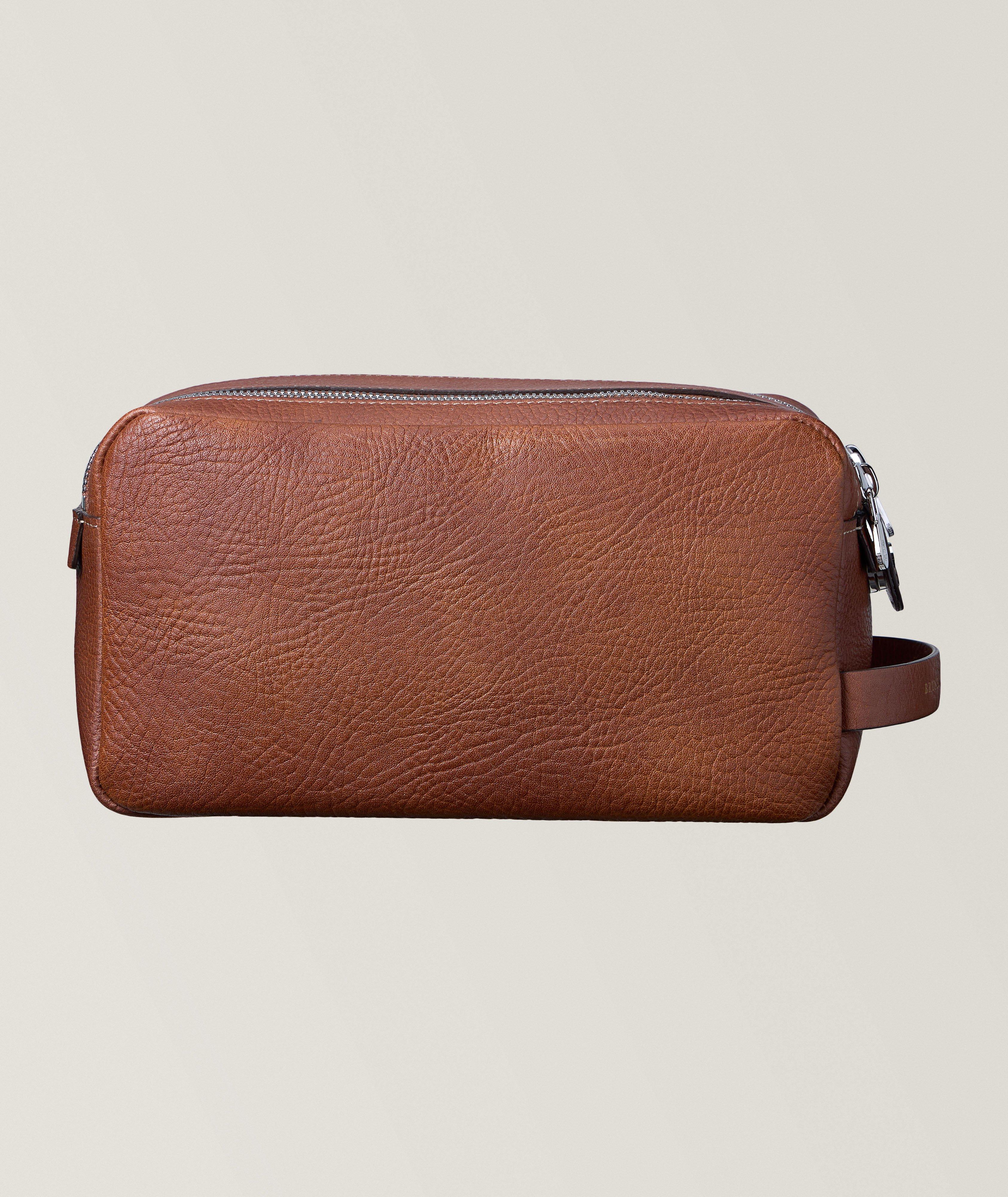 Grain Leather Toiletry Bag image 1