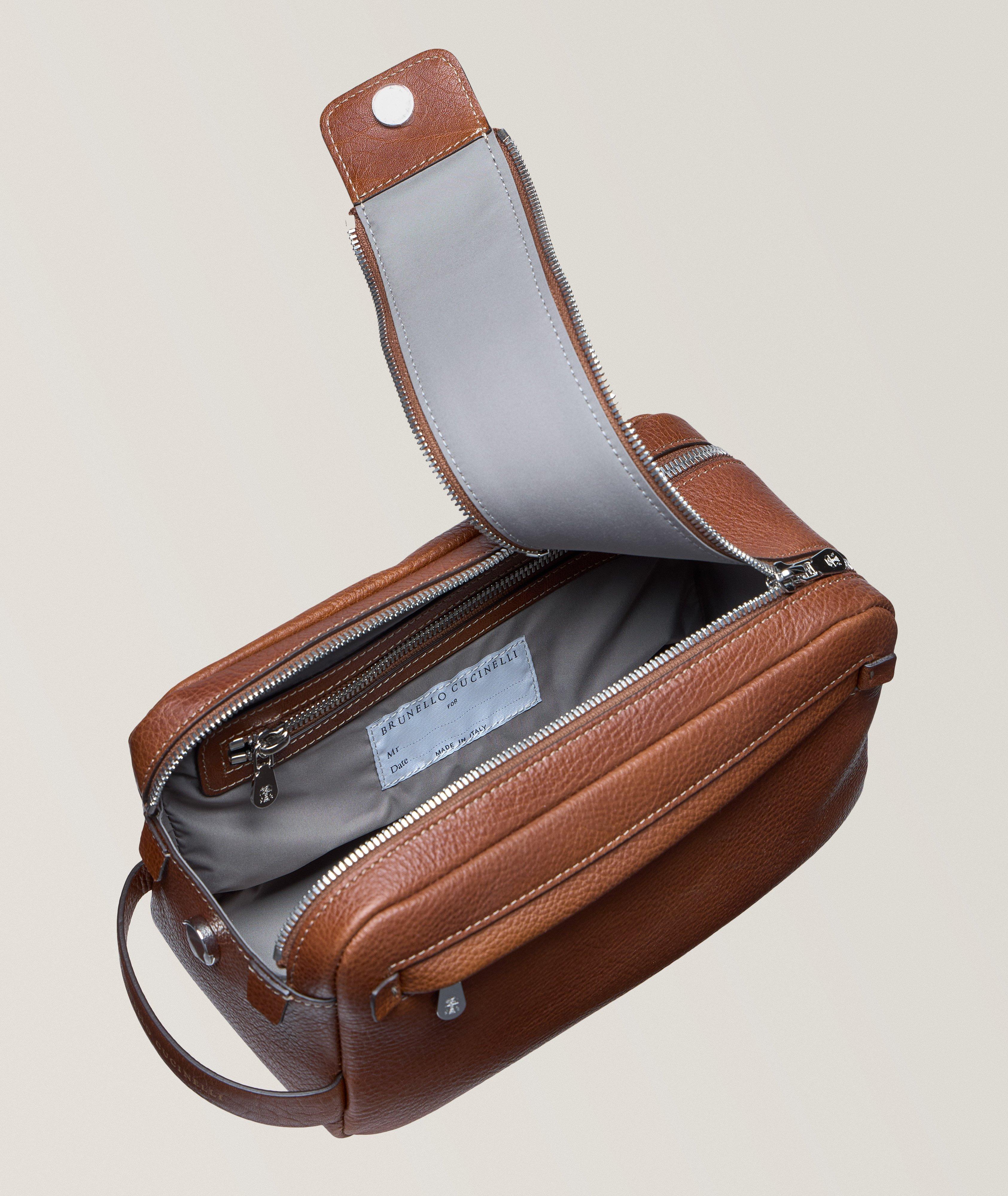 Grain Leather Toiletry Bag