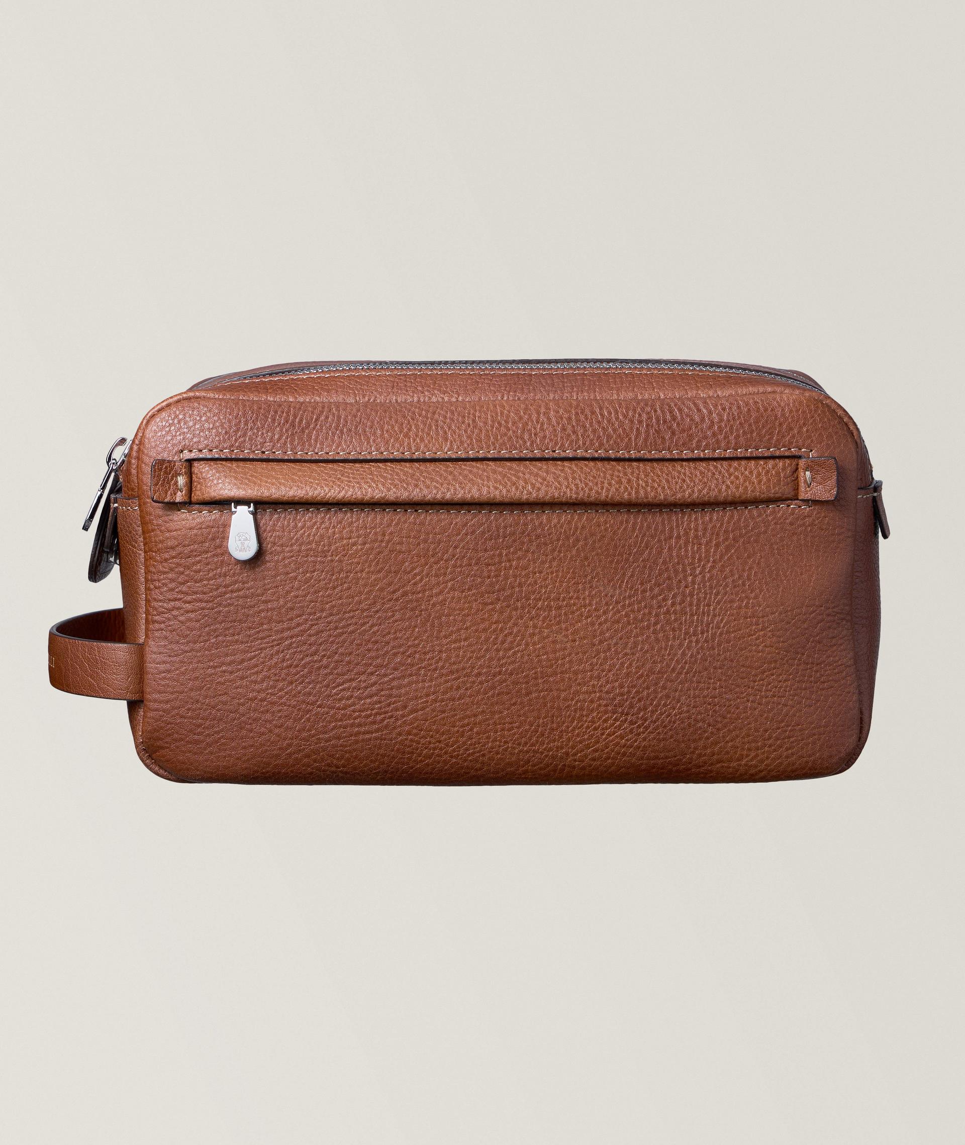 Grain Leather Toiletry Bag image 0