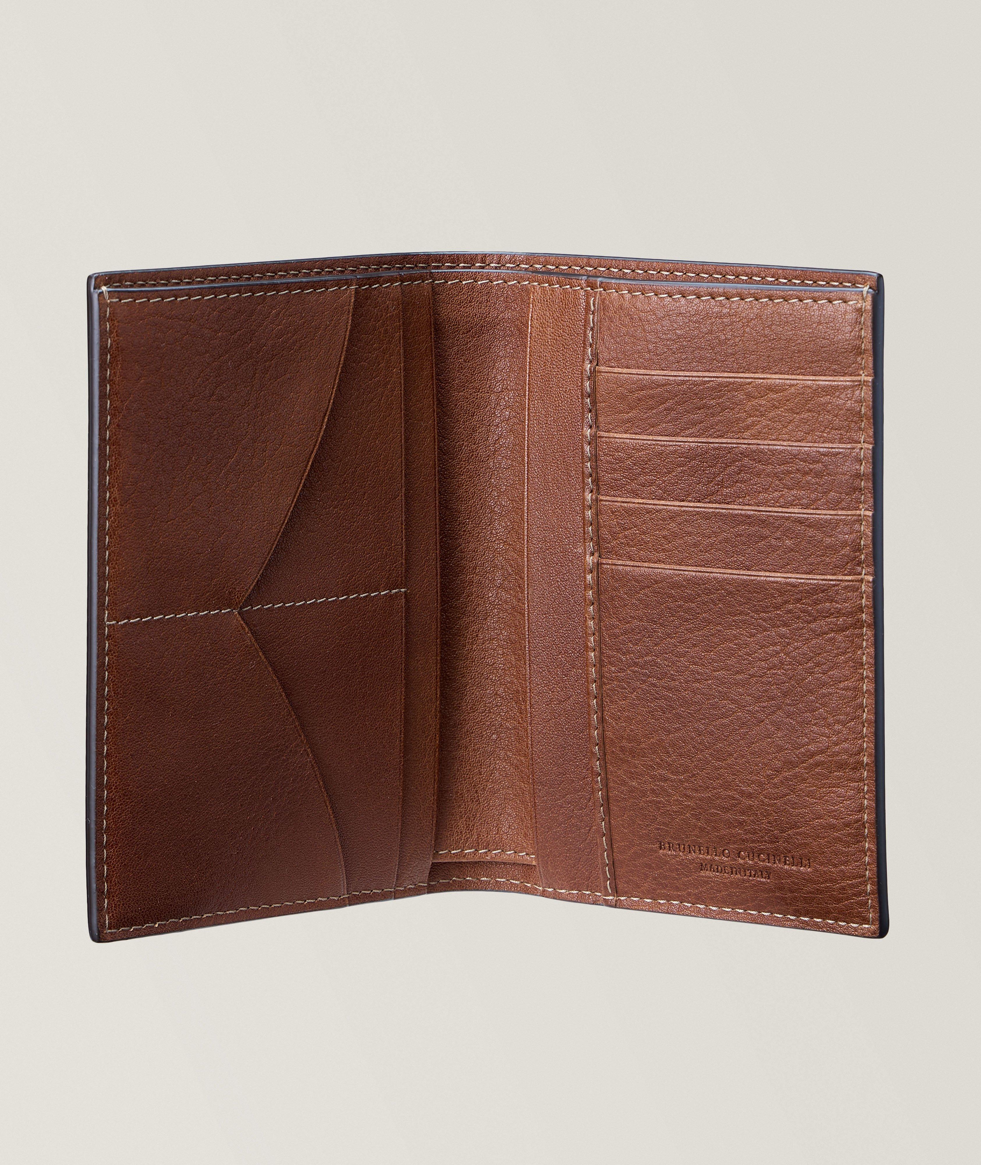 Grained Leather Passport Holder