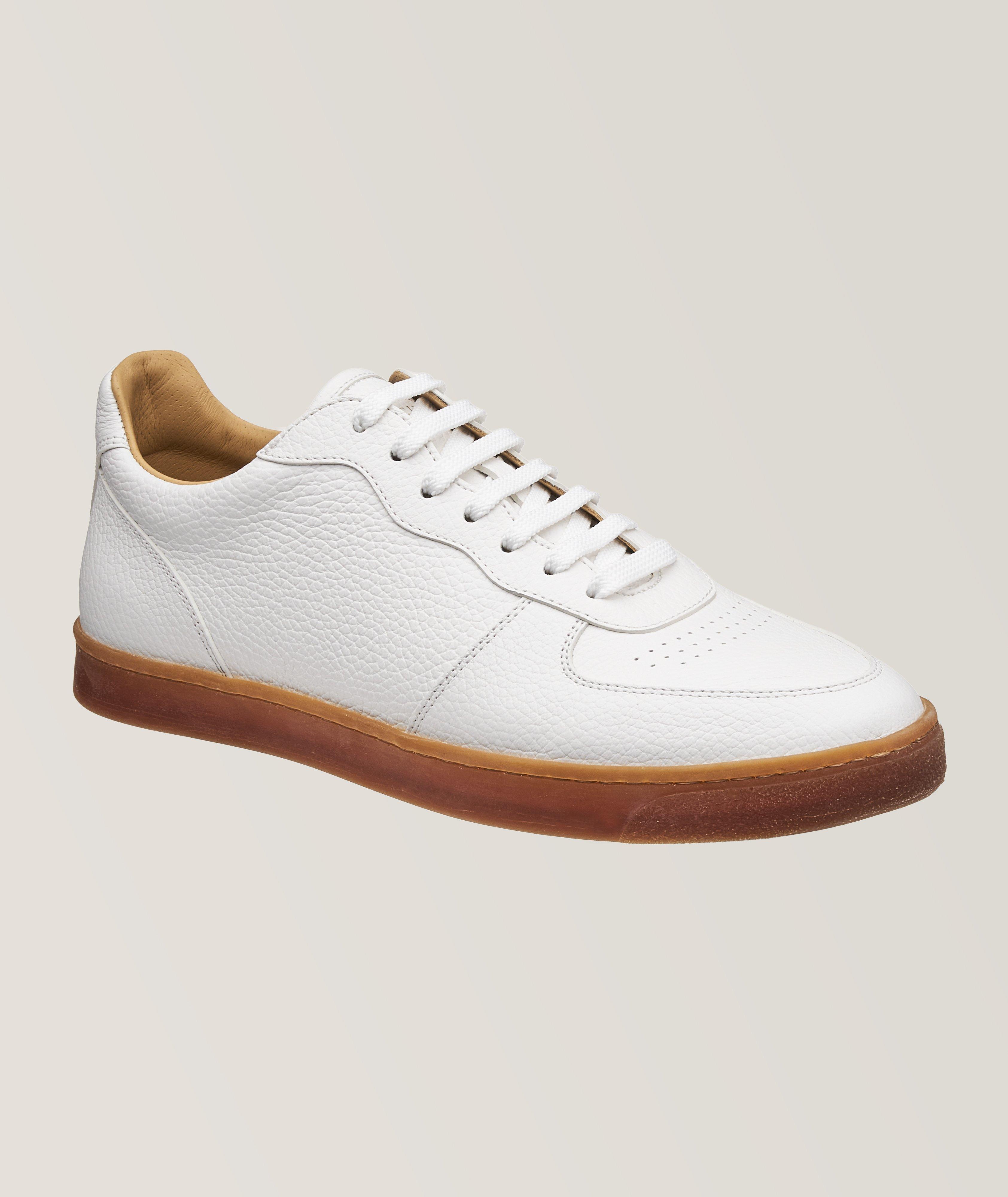Hevea Pebbled Leather Low-Top Sneakers