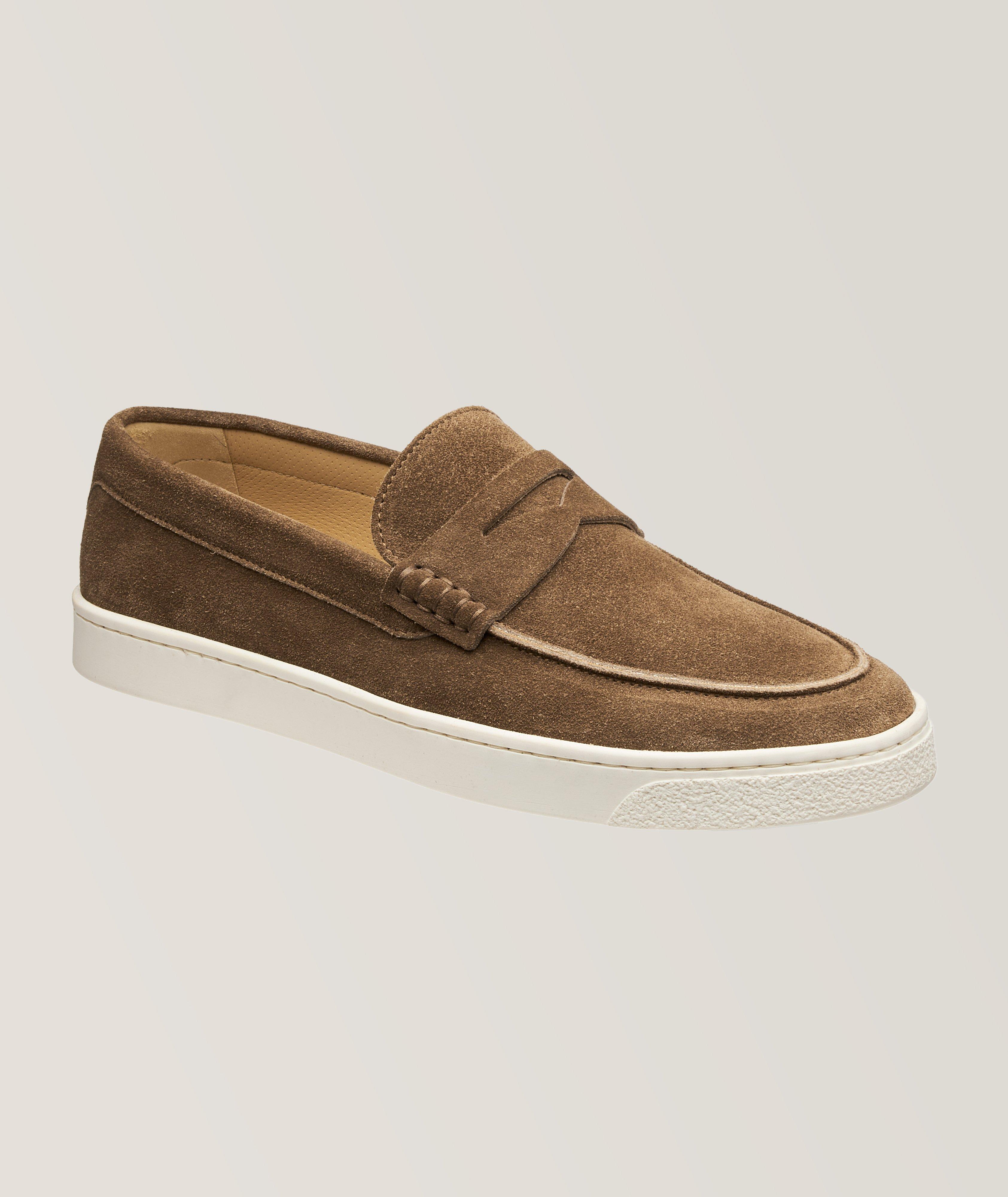 Brunello Cucinelli Suede Hybrid Penny Loafers