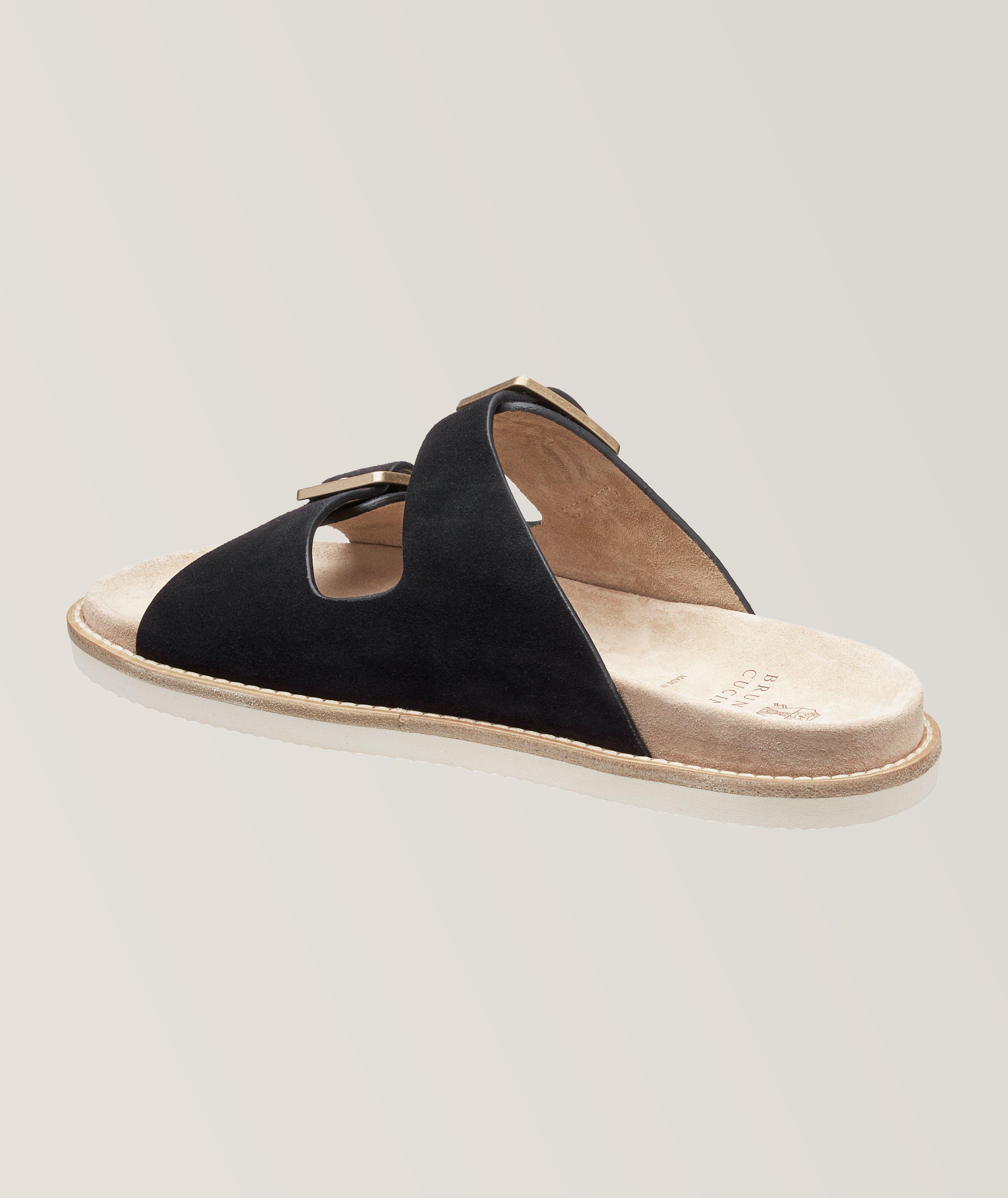 Suede Double-Strap Sandals image 1