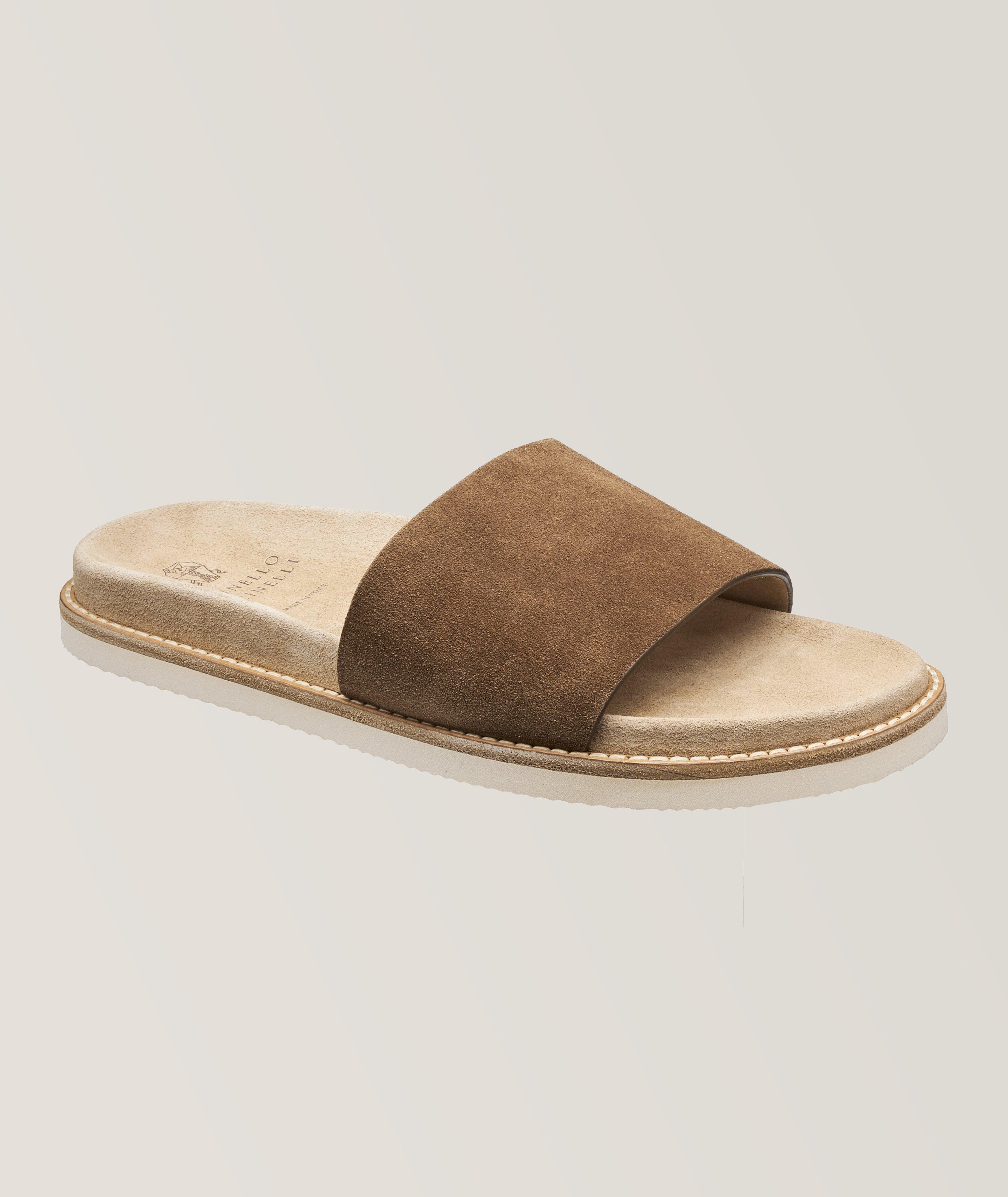 Tonal Suede Slide Sandals  image 0