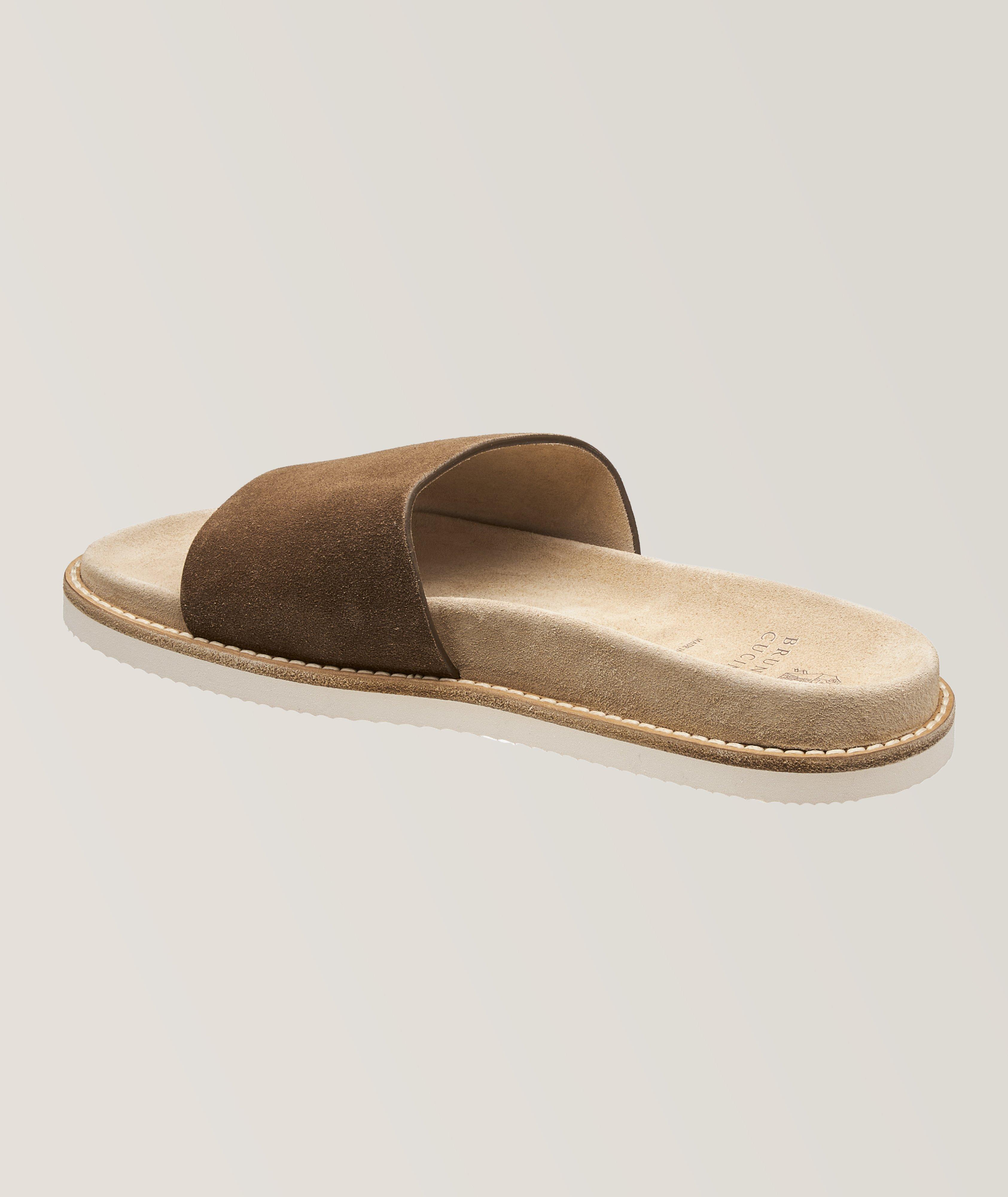 Tonal Suede Slide Sandals  image 1