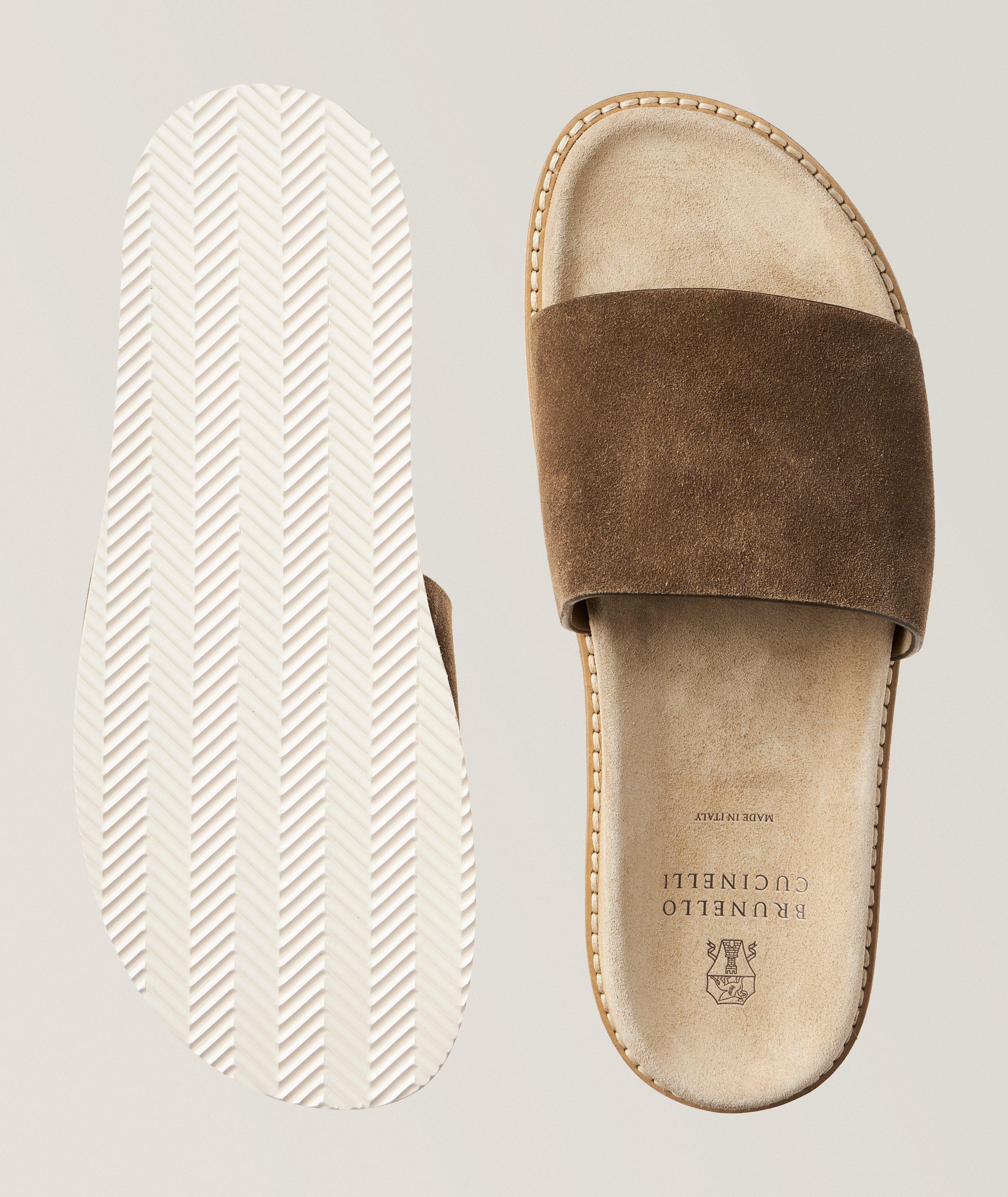 Tonal Suede Slide Sandals  image 2