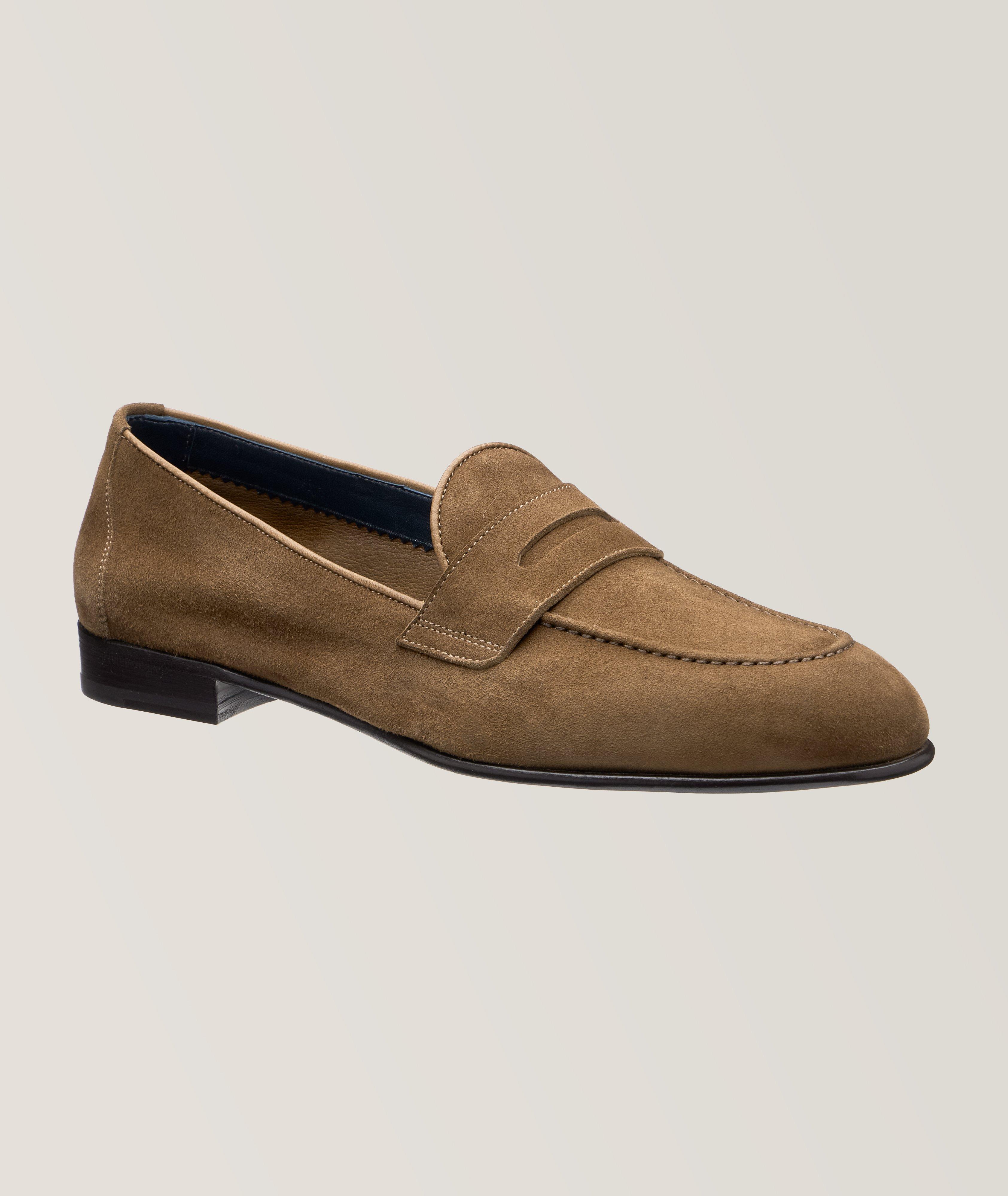 Brioni Suede Penny Loafers