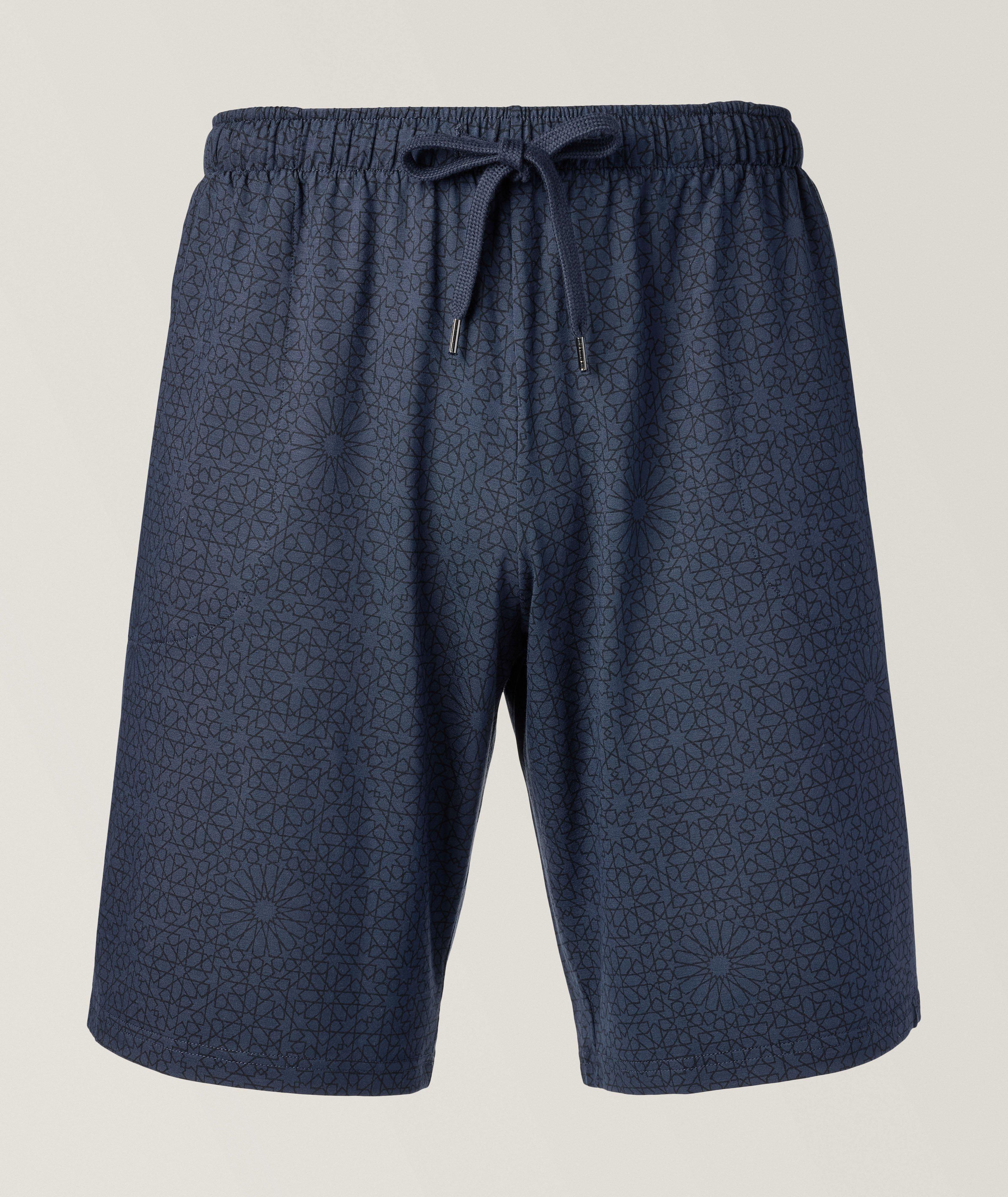 Geometric Micro Modal Jersey Shorts