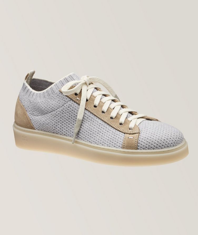 Knit & Suede Trim Sneakers image 0