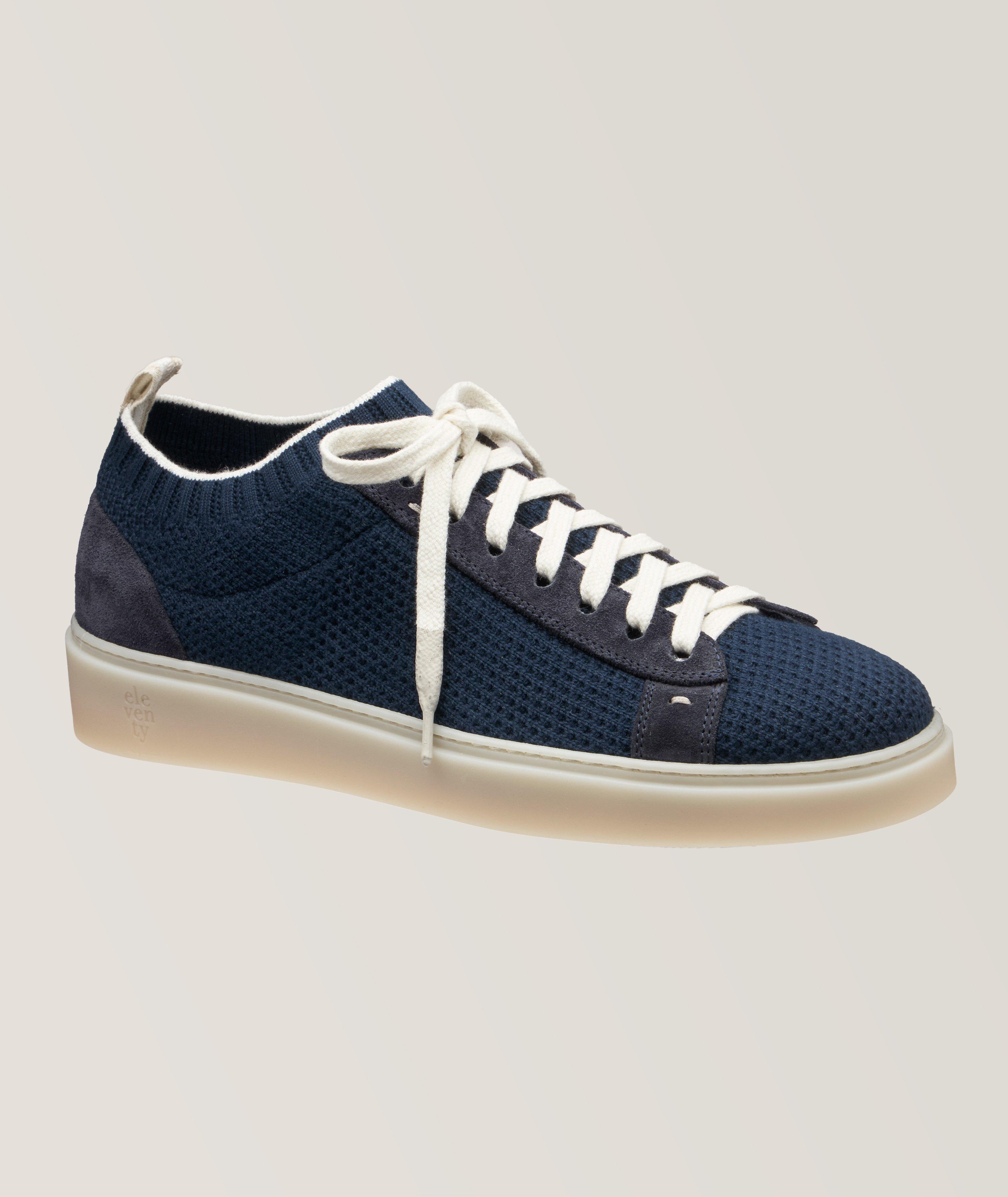 Knit & Suede Trim Sneakers image 0