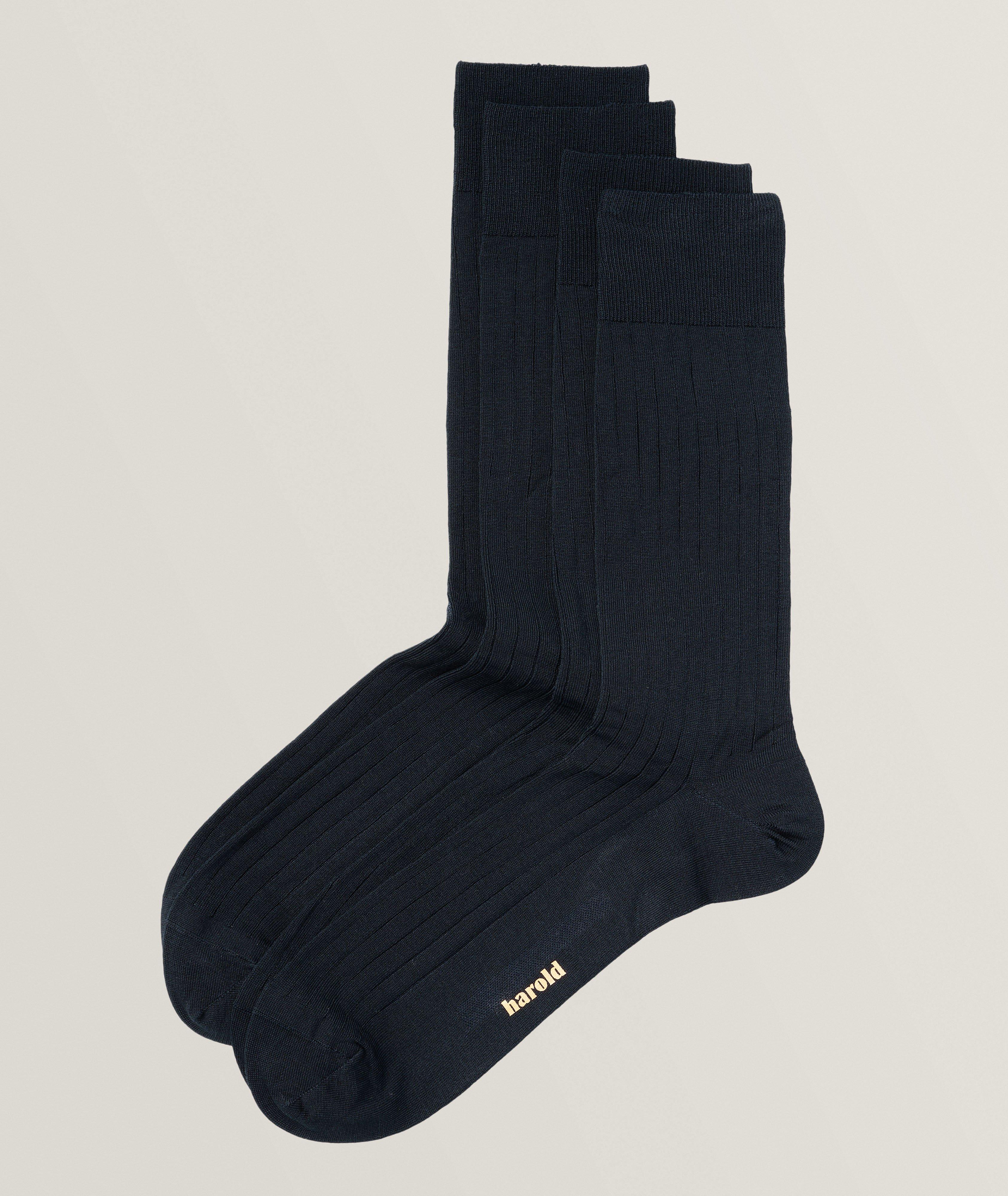 Ensemble de deux paires de chaussettes en coton mercerisé image 0