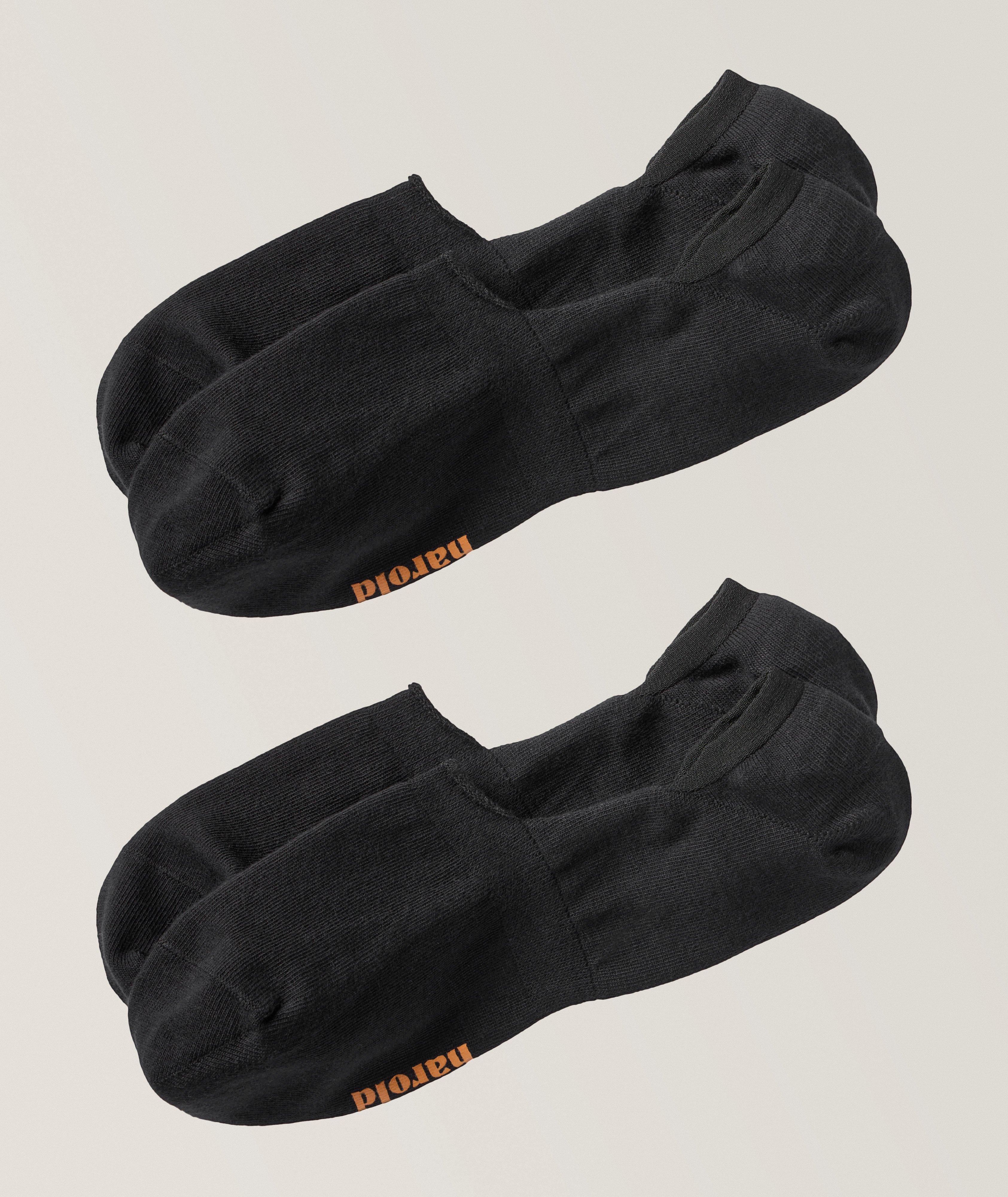 2 Pair Stretch-Cotton Blend No-Show Socks