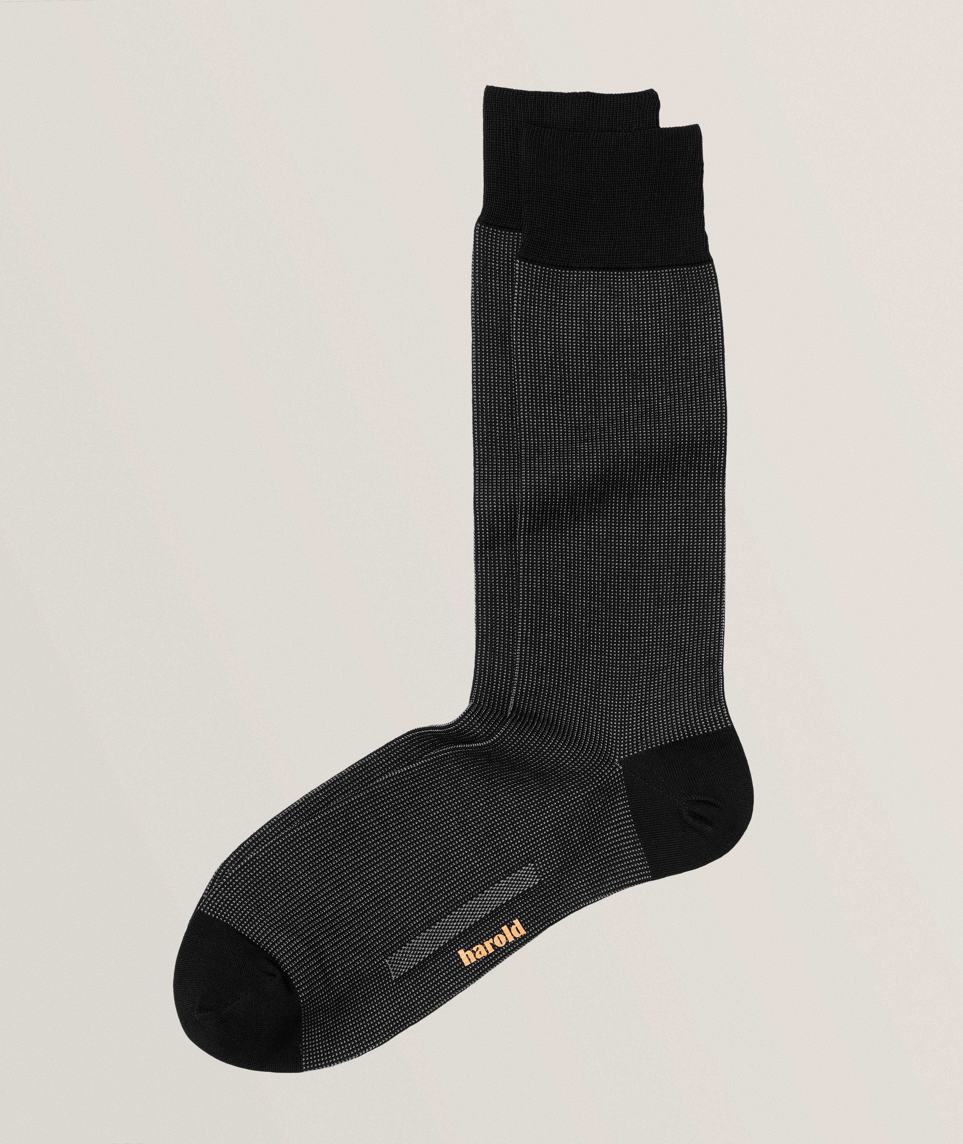 Birdseye Mercerized Cotton-Nylon Socks