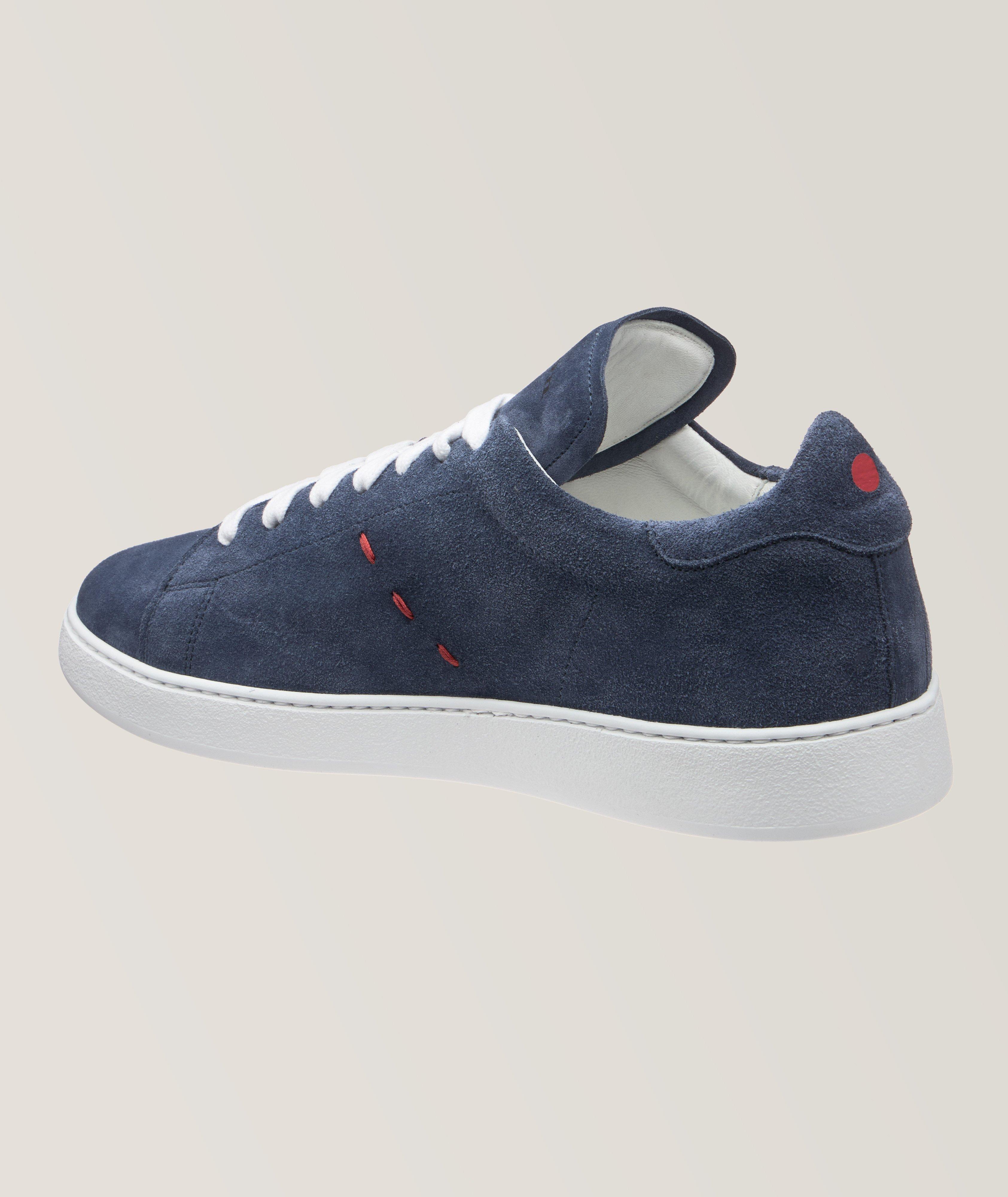 Suede Pick Stitch Sneakers image 1