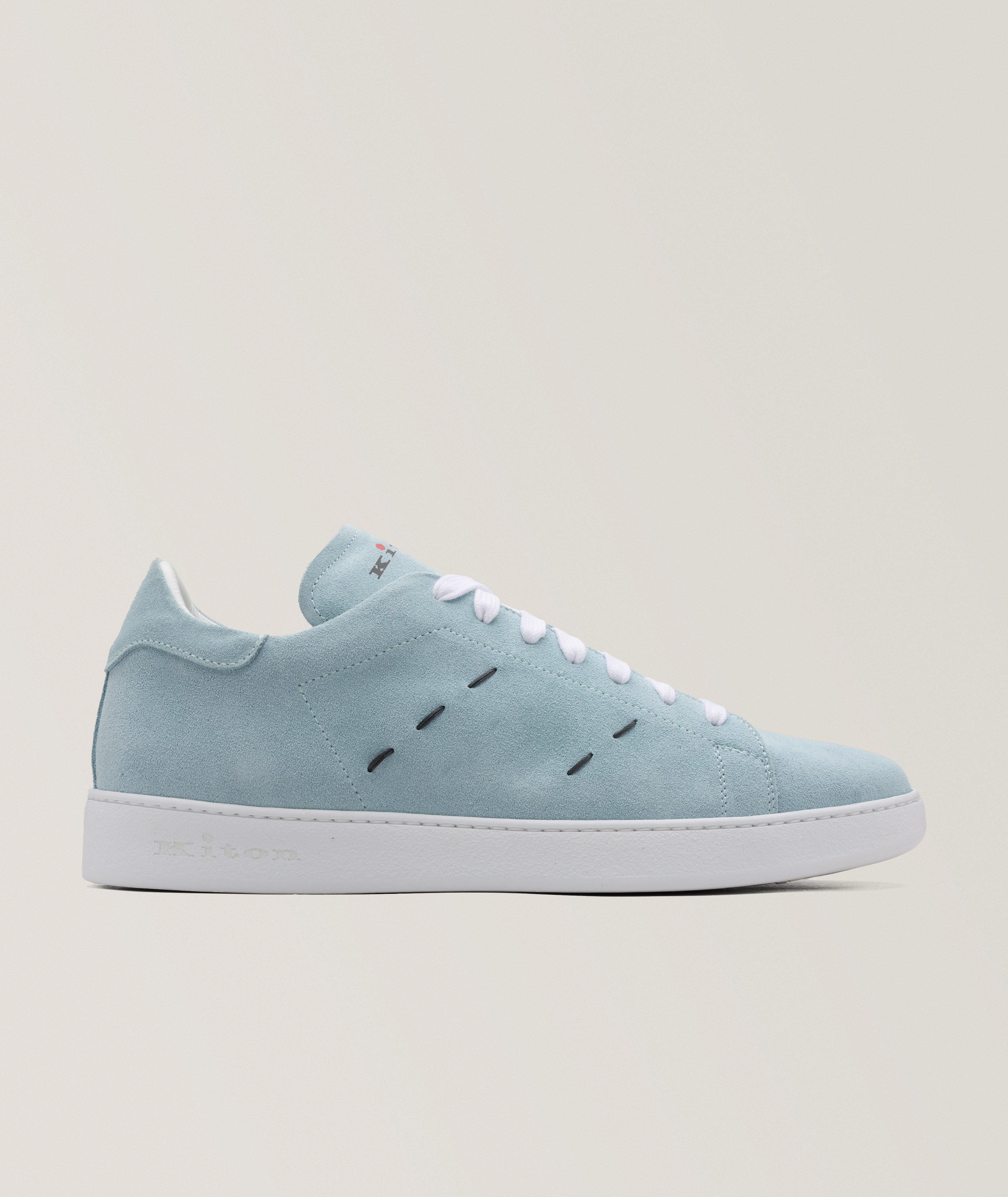 Suede Pick Stitch Sneakers image 0