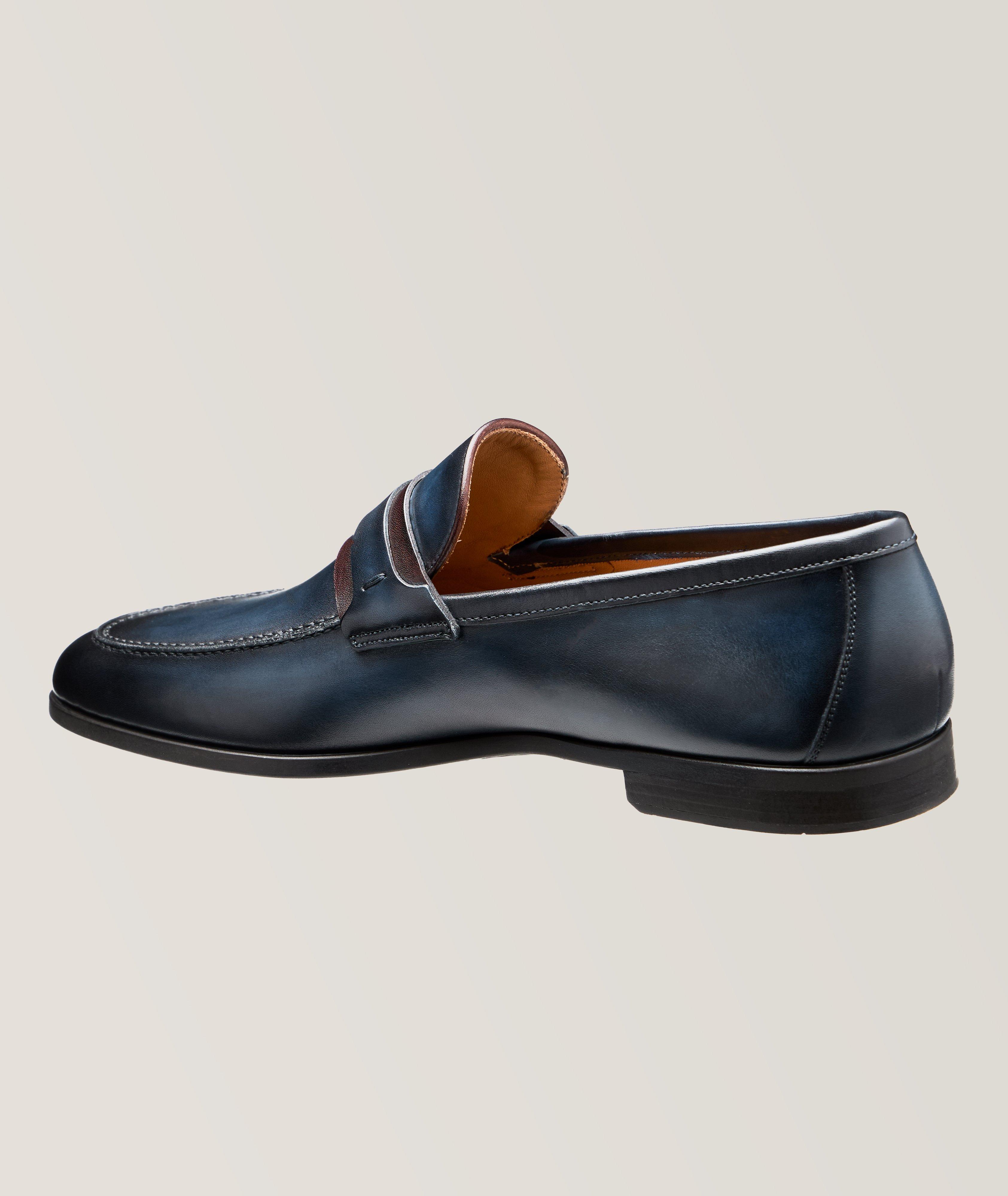 Daniel Double-Strap Calf Leather Loafers image 1