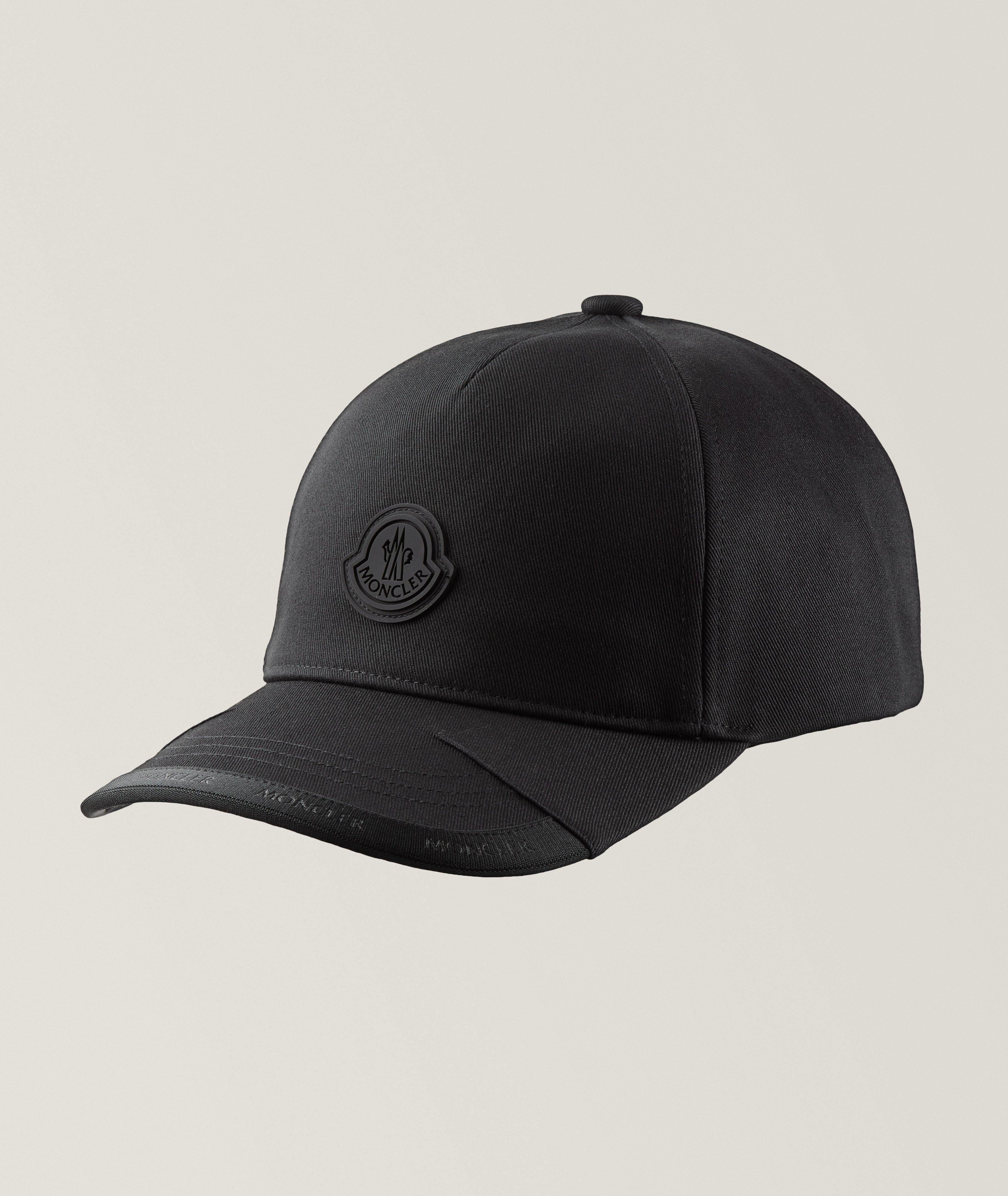 Moncler Logo Trim Gabardine Cotton Baseball Cap Hats Harry Rosen