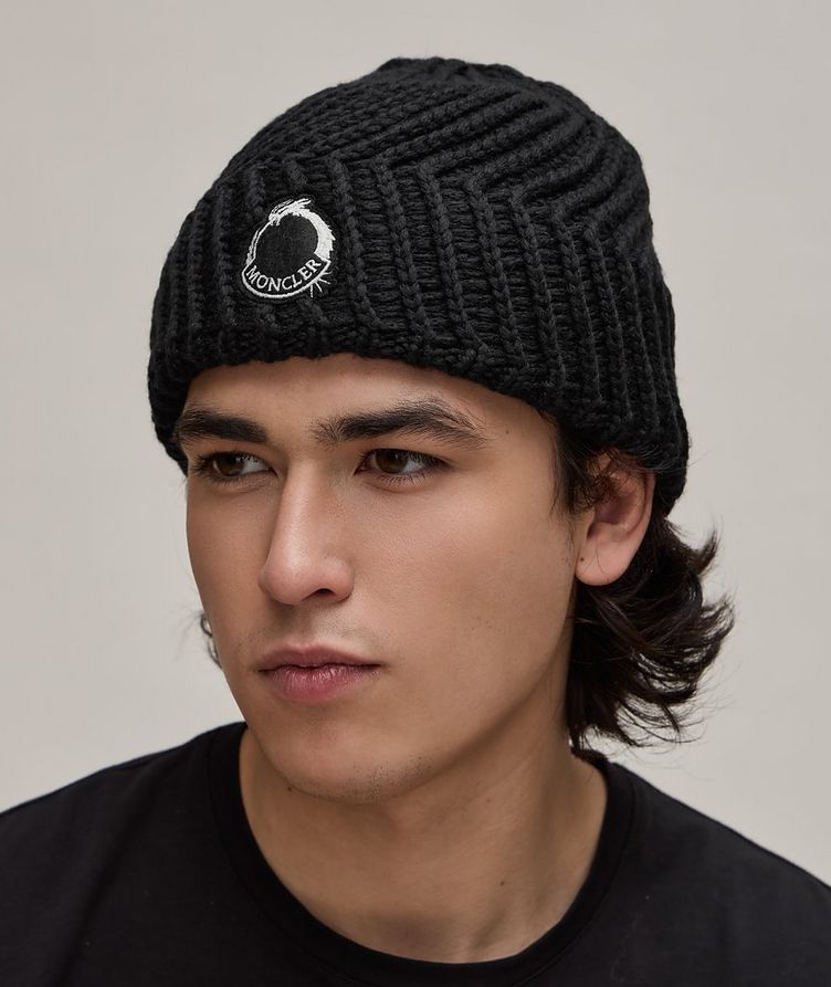 Year of The Dragon Collection Virgin Wool-Blend Ribbed Beanie image 1