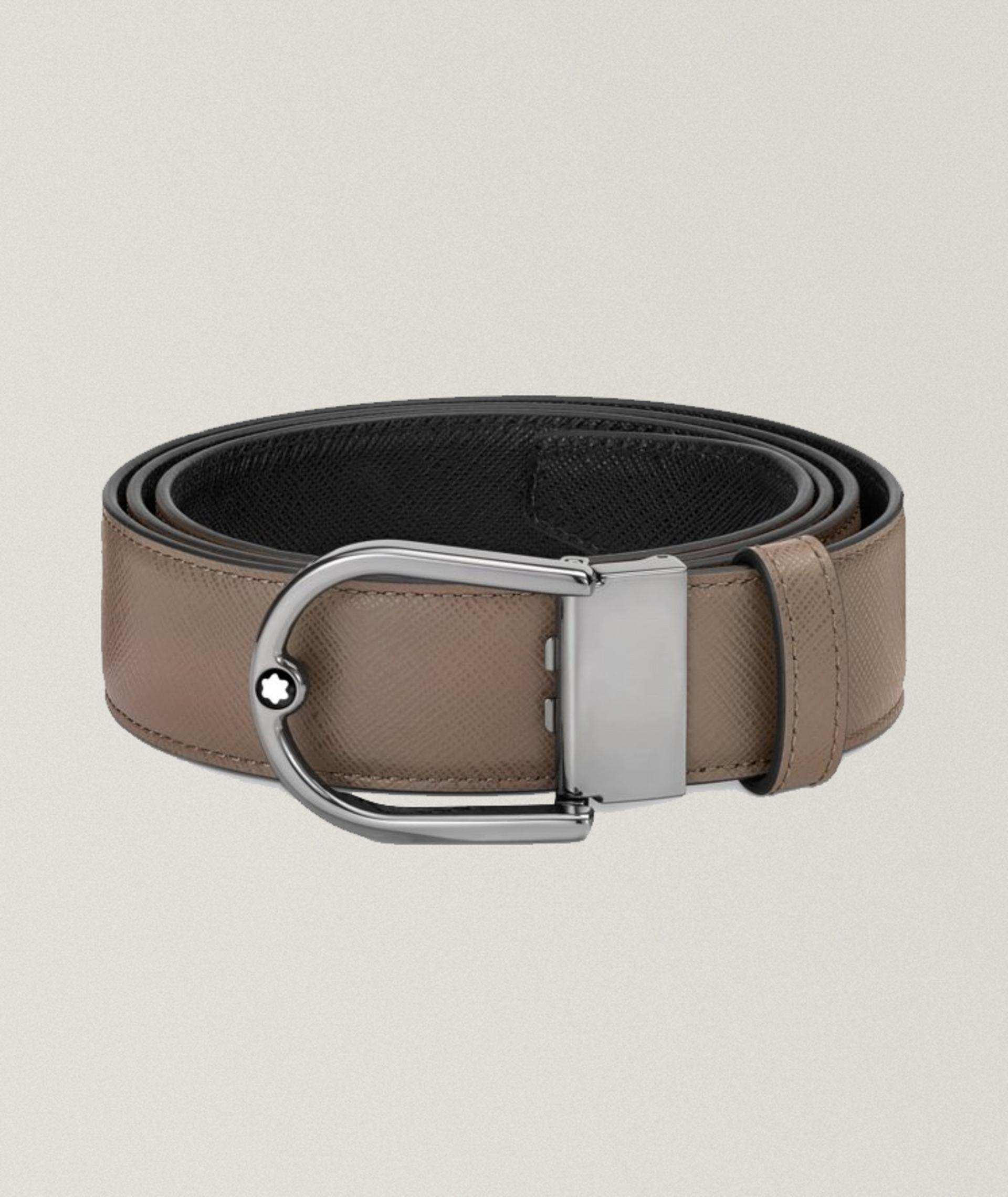 Ceinture réversible à boucle en forme de fer à cheval image 0