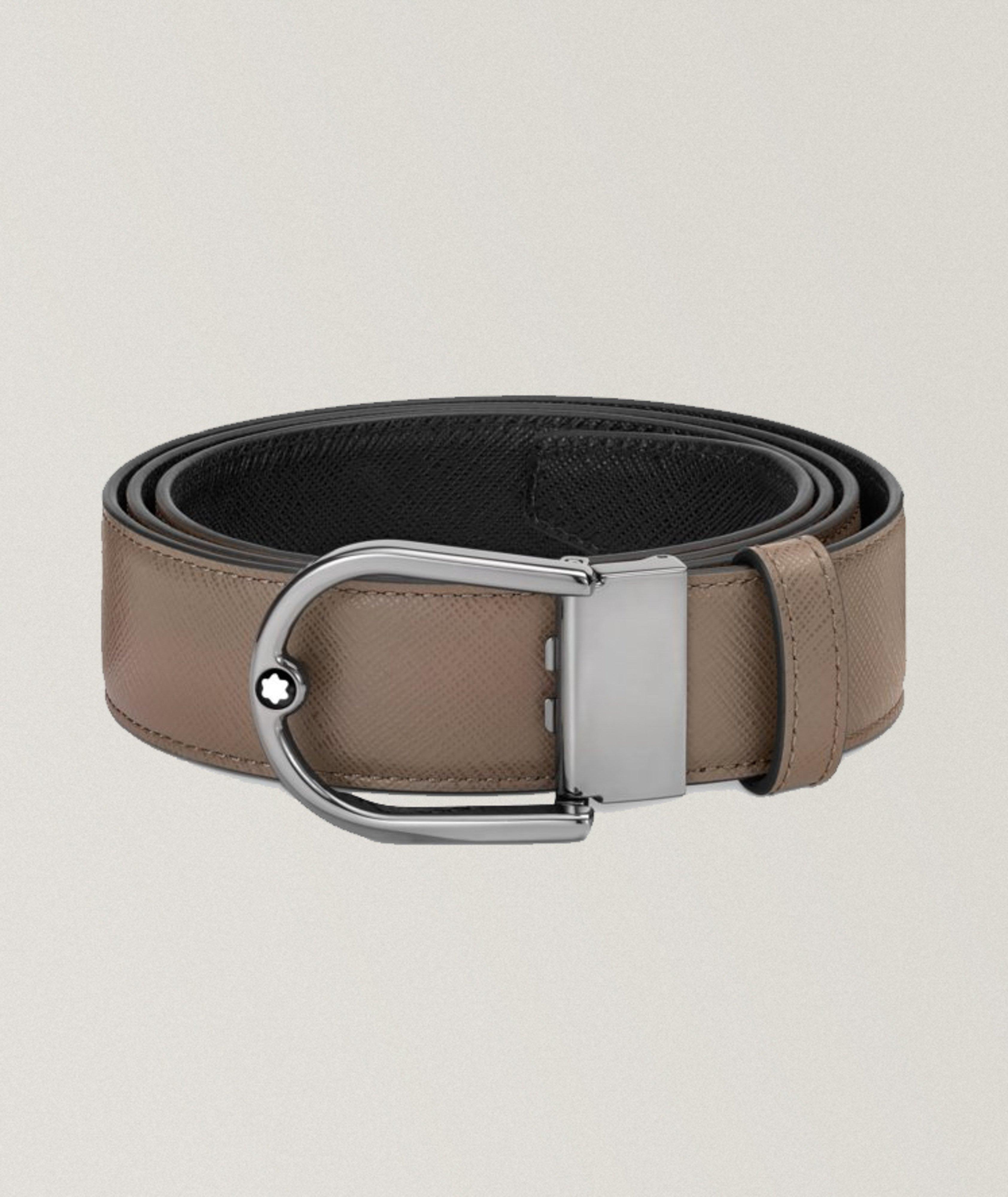 Ceinture réversible à boucle en forme de fer à cheval image 0