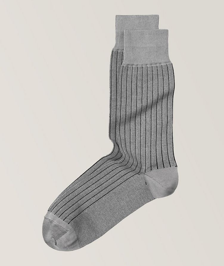 Shadow Ribbed Cotton-Polyamide Dress Socks  image 0