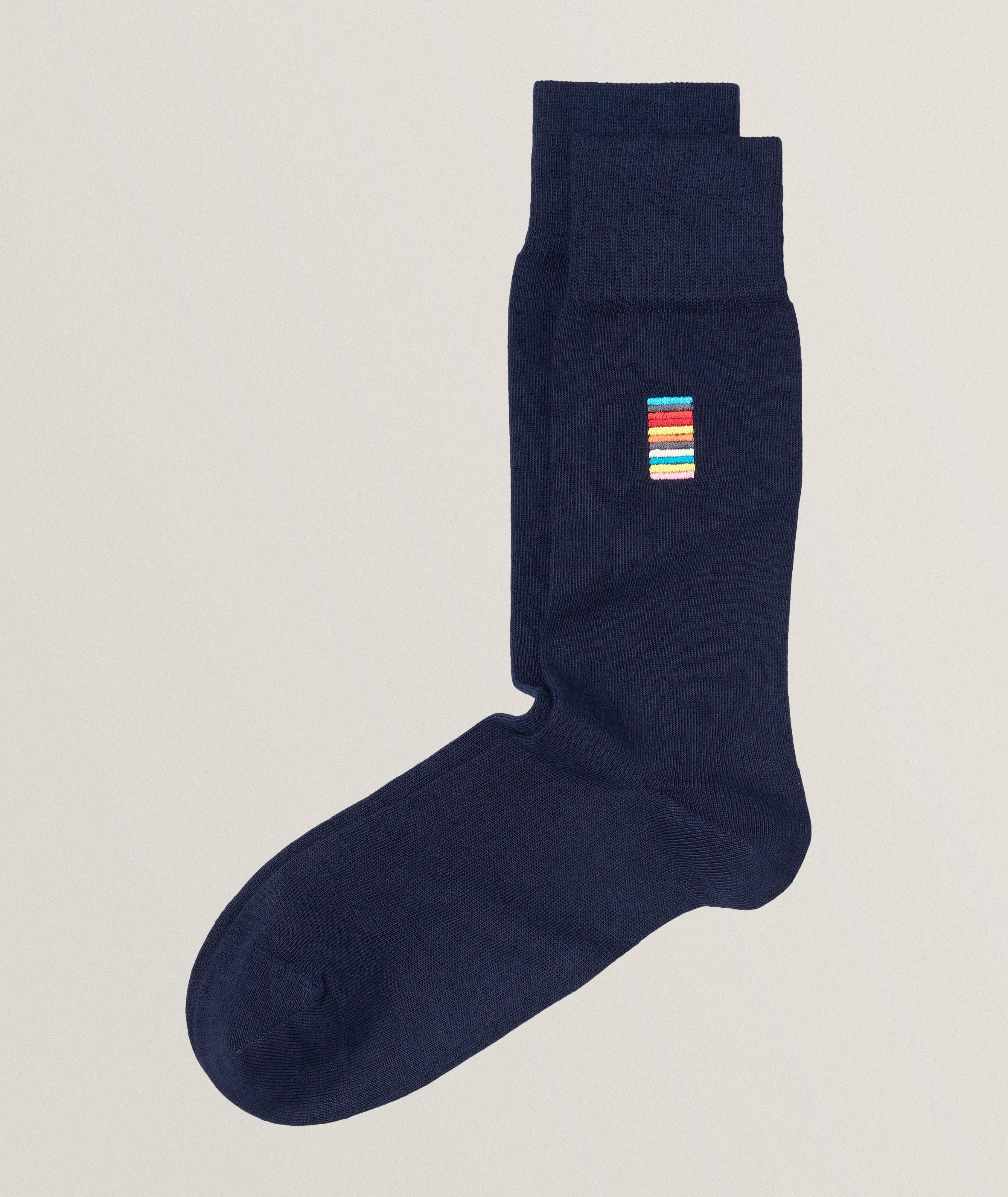 Striped Stretch-Cotton Blend Socks  image 0