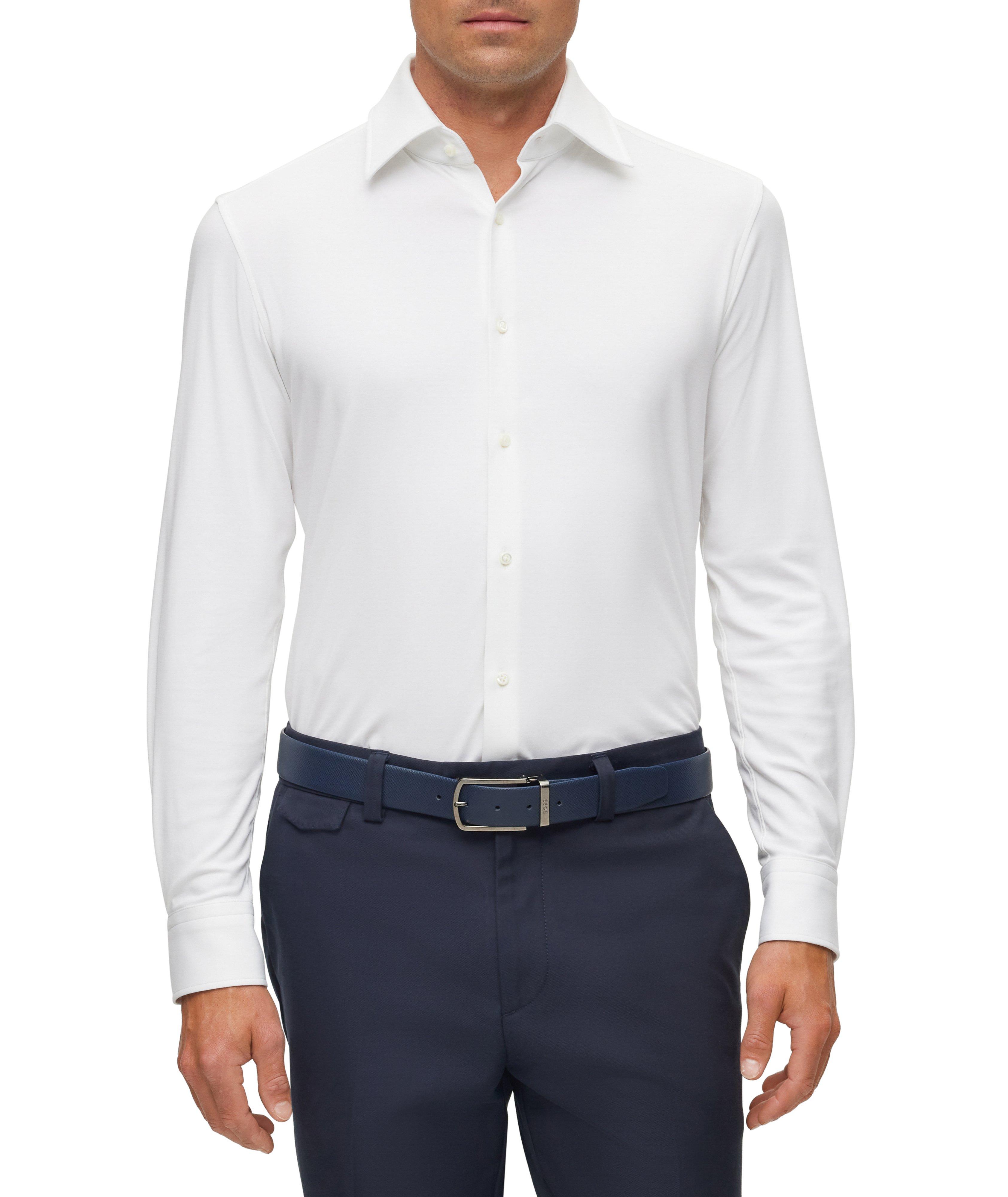 Chemise habillée structurée en mélange de coton image 1