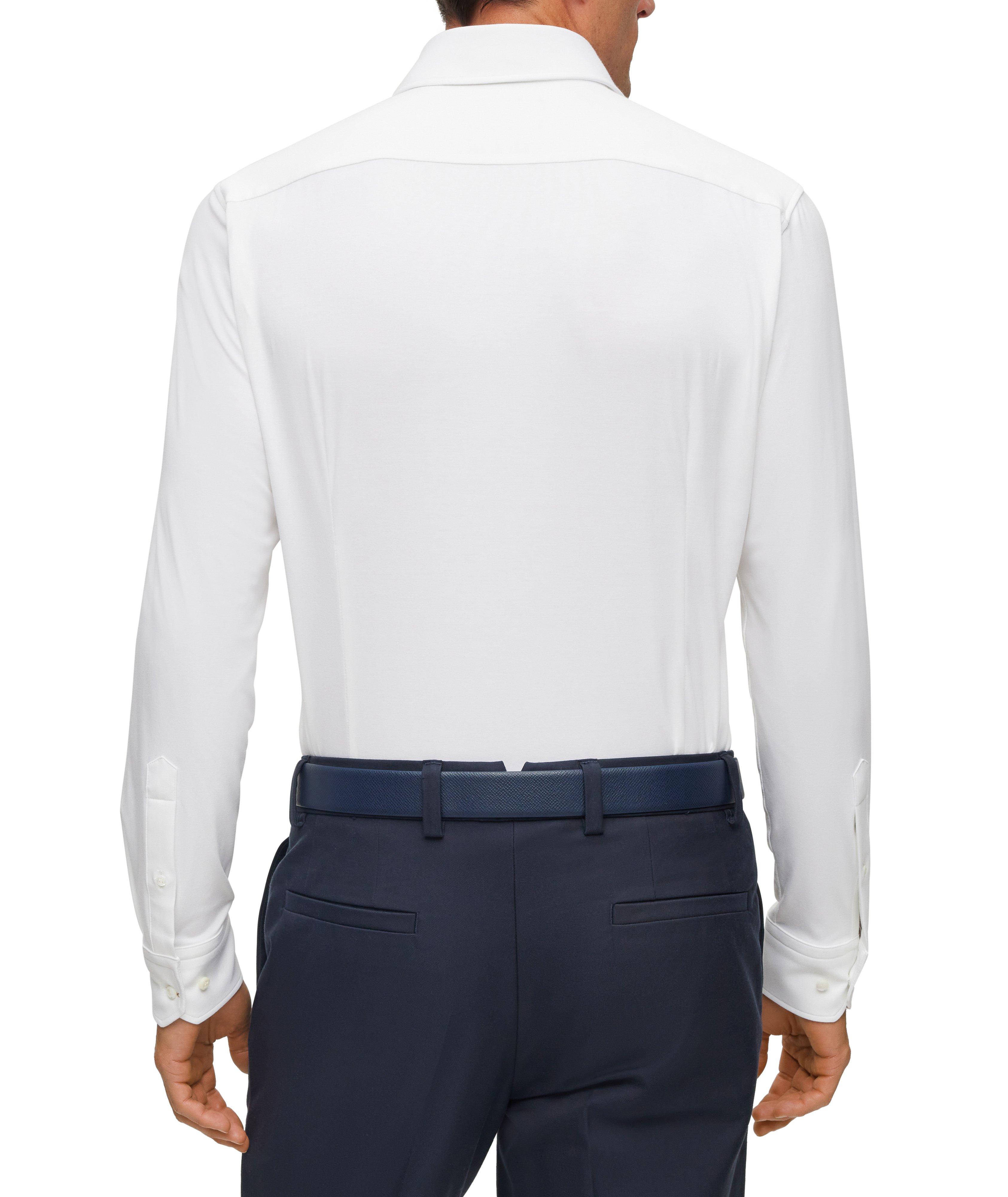 Structured Stretch Cotton-Blend Dress Shirt image 2