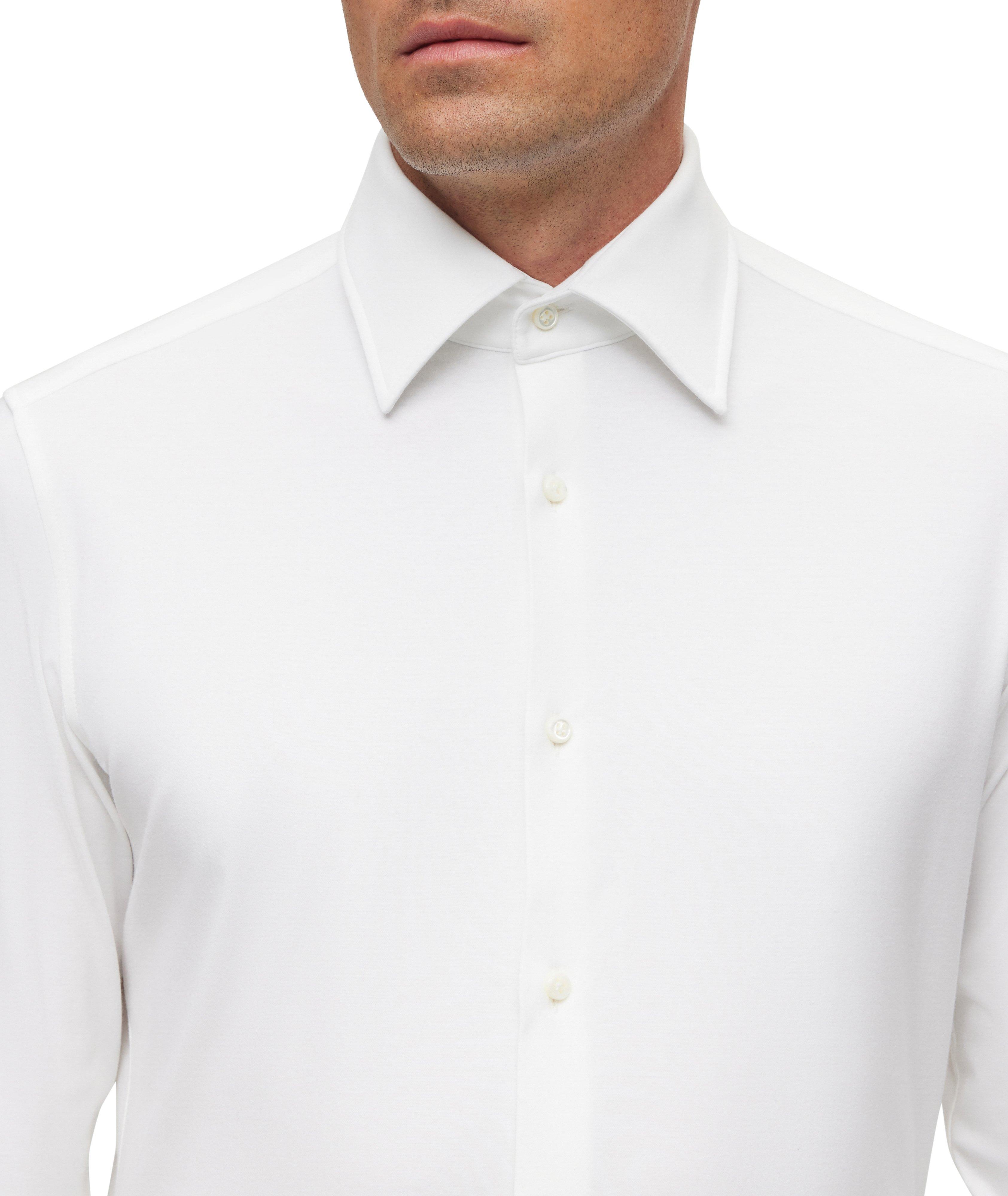 Structured Stretch Cotton-Blend Dress Shirt image 3
