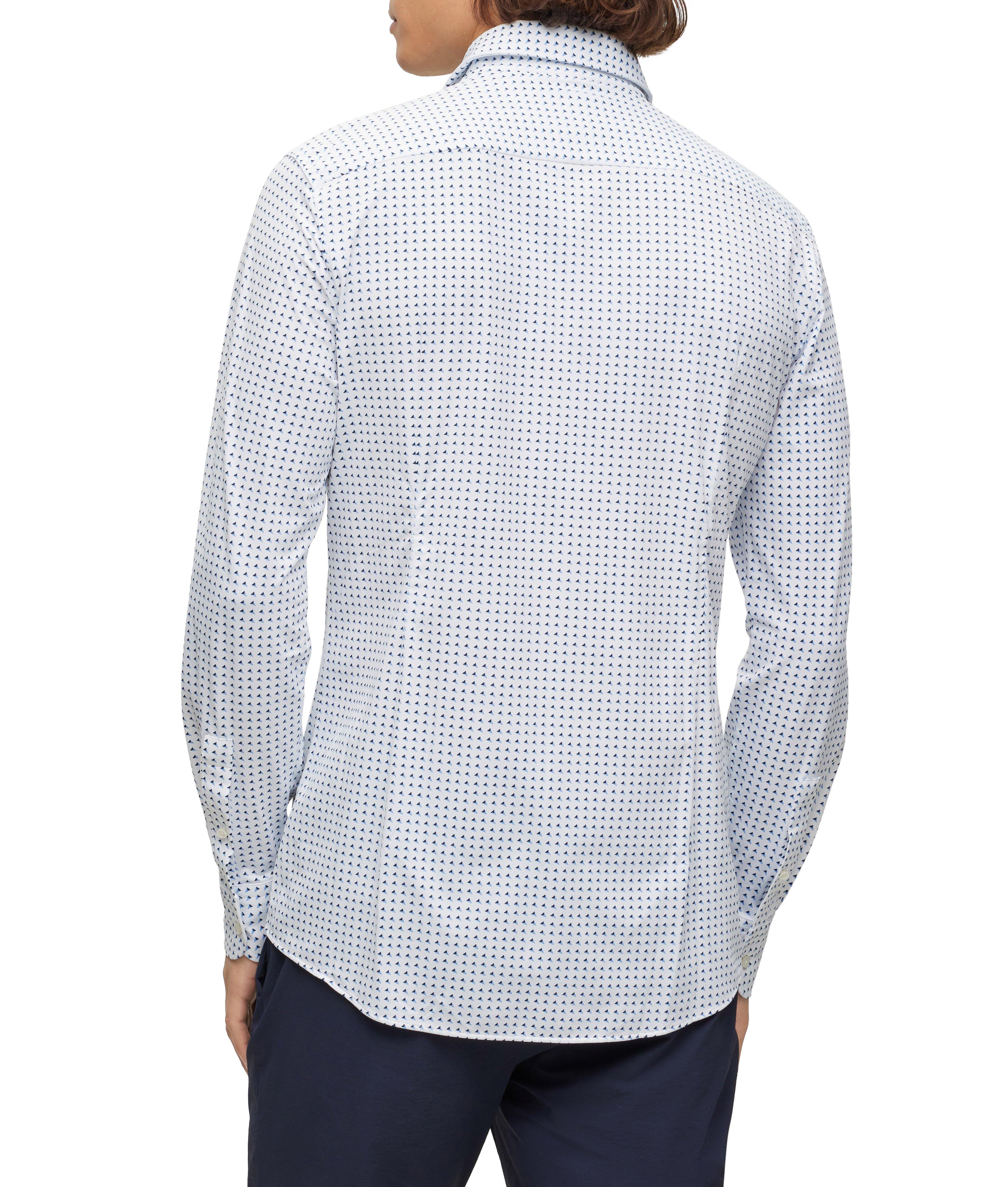 Chemise habillée en tissu extensible à motif géométrique image 2