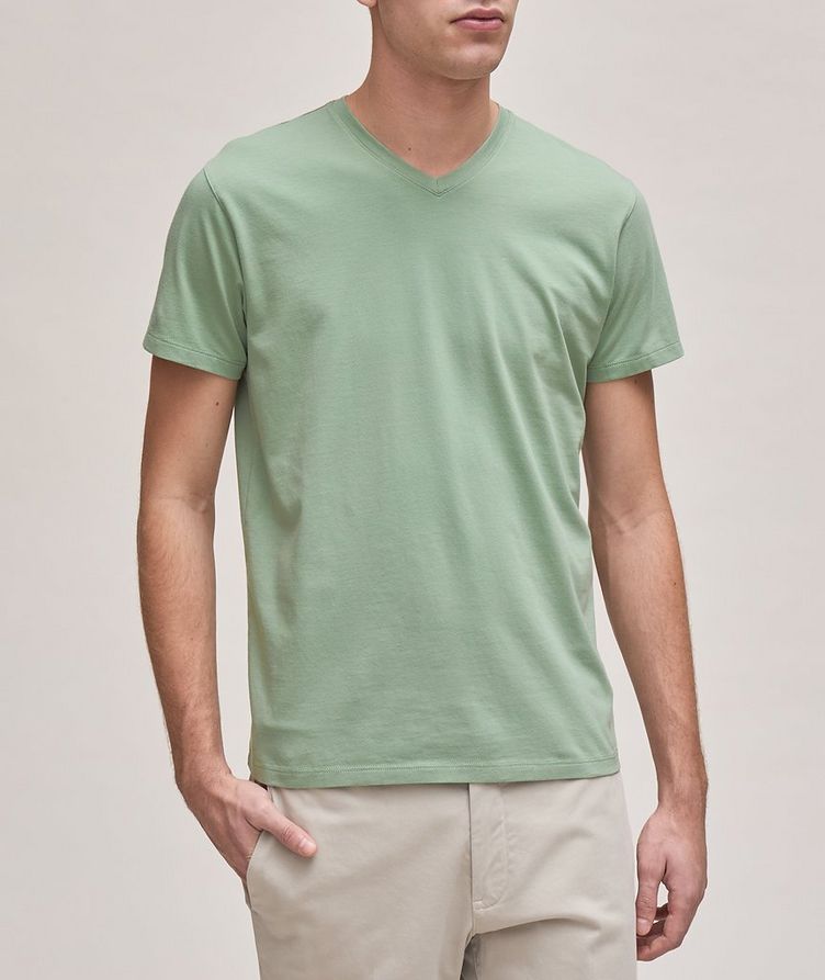 Pima Cotton-Stretch V-Neck T-Shirt image 1