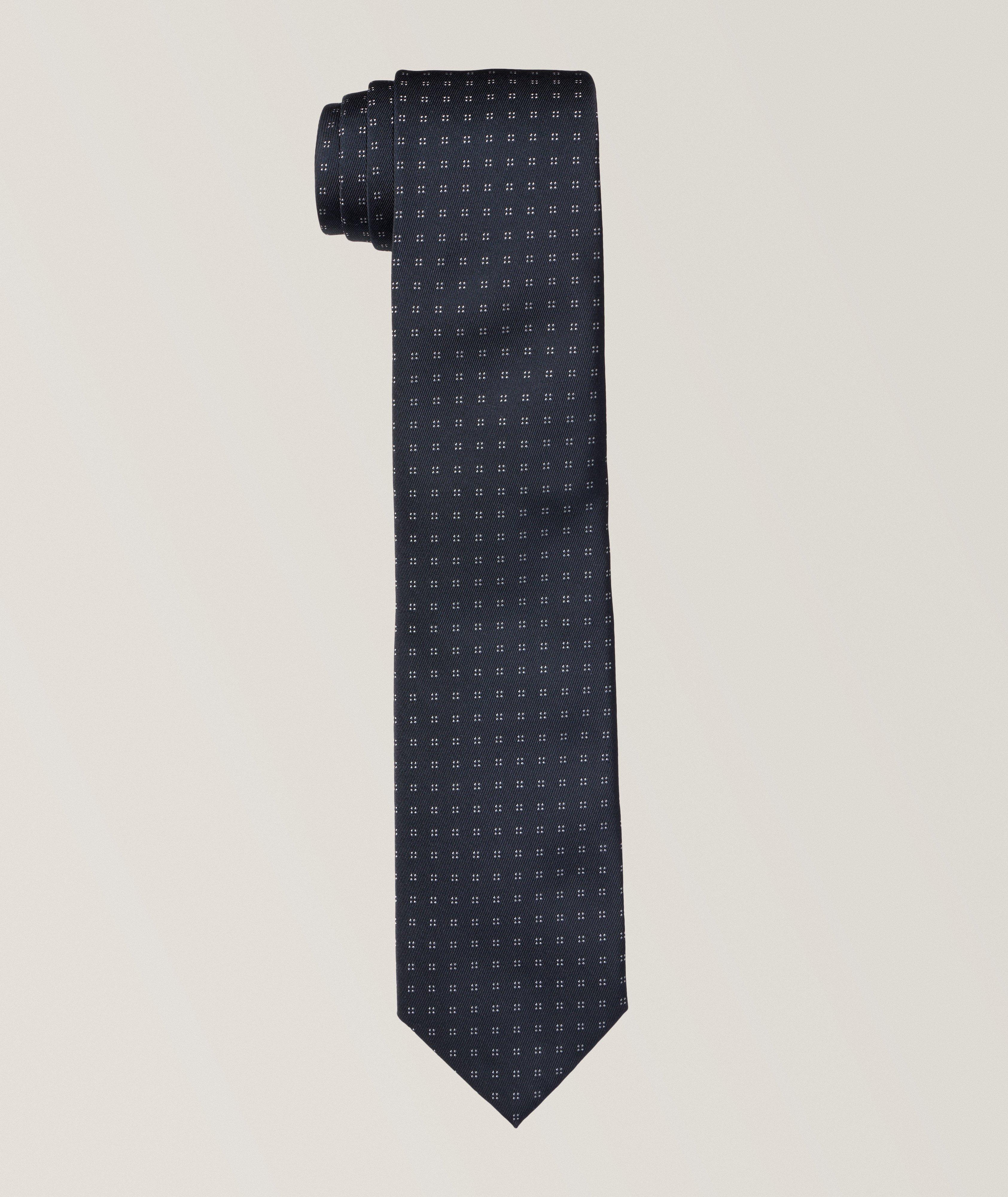 Micro Diamond Neat Pattern Silk Tie 