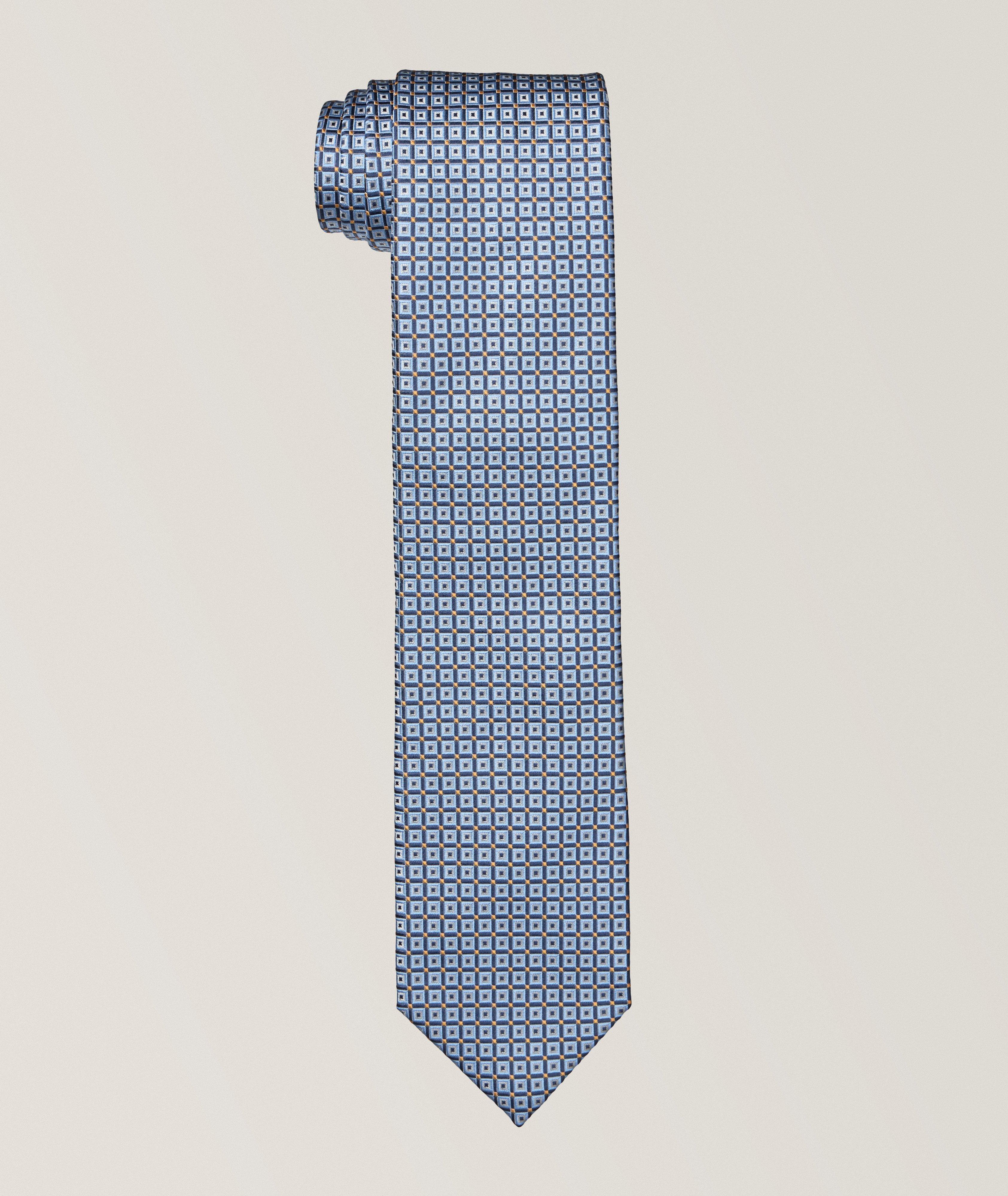 Geometric Neat Silk Tie