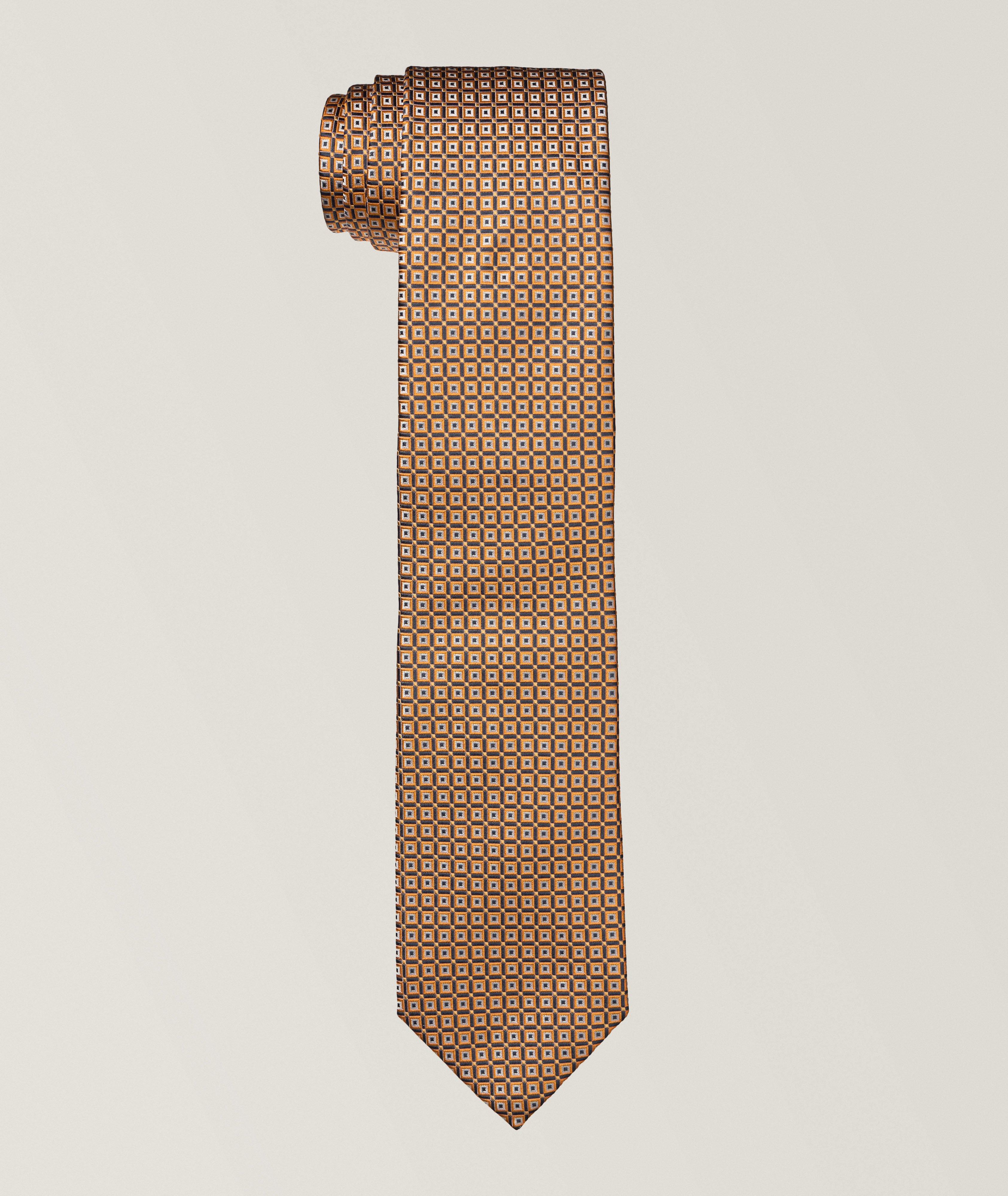 Geometric Neat Silk Tie image 0