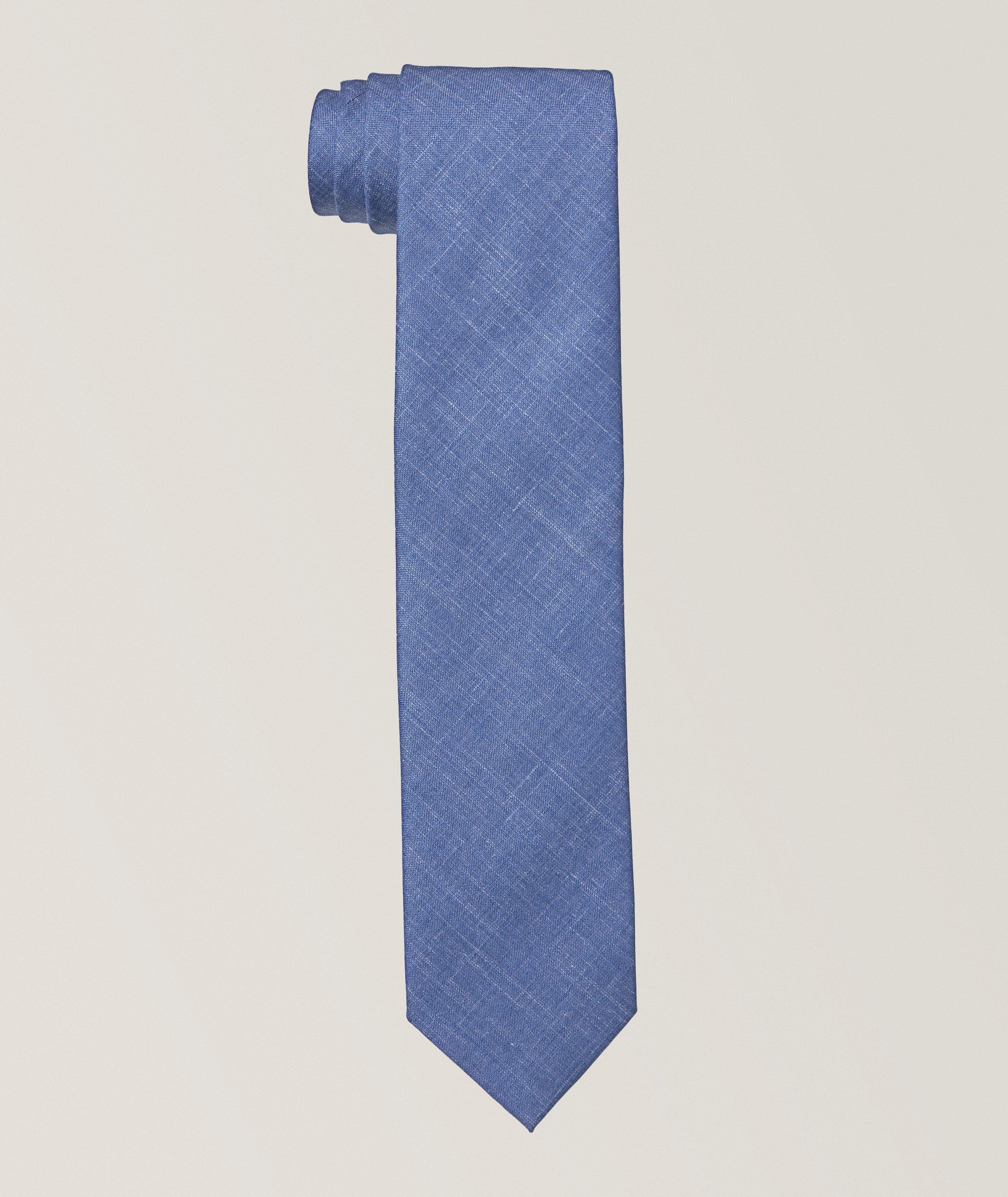 Mélange Virgin Wool, Silk & Linen Tie