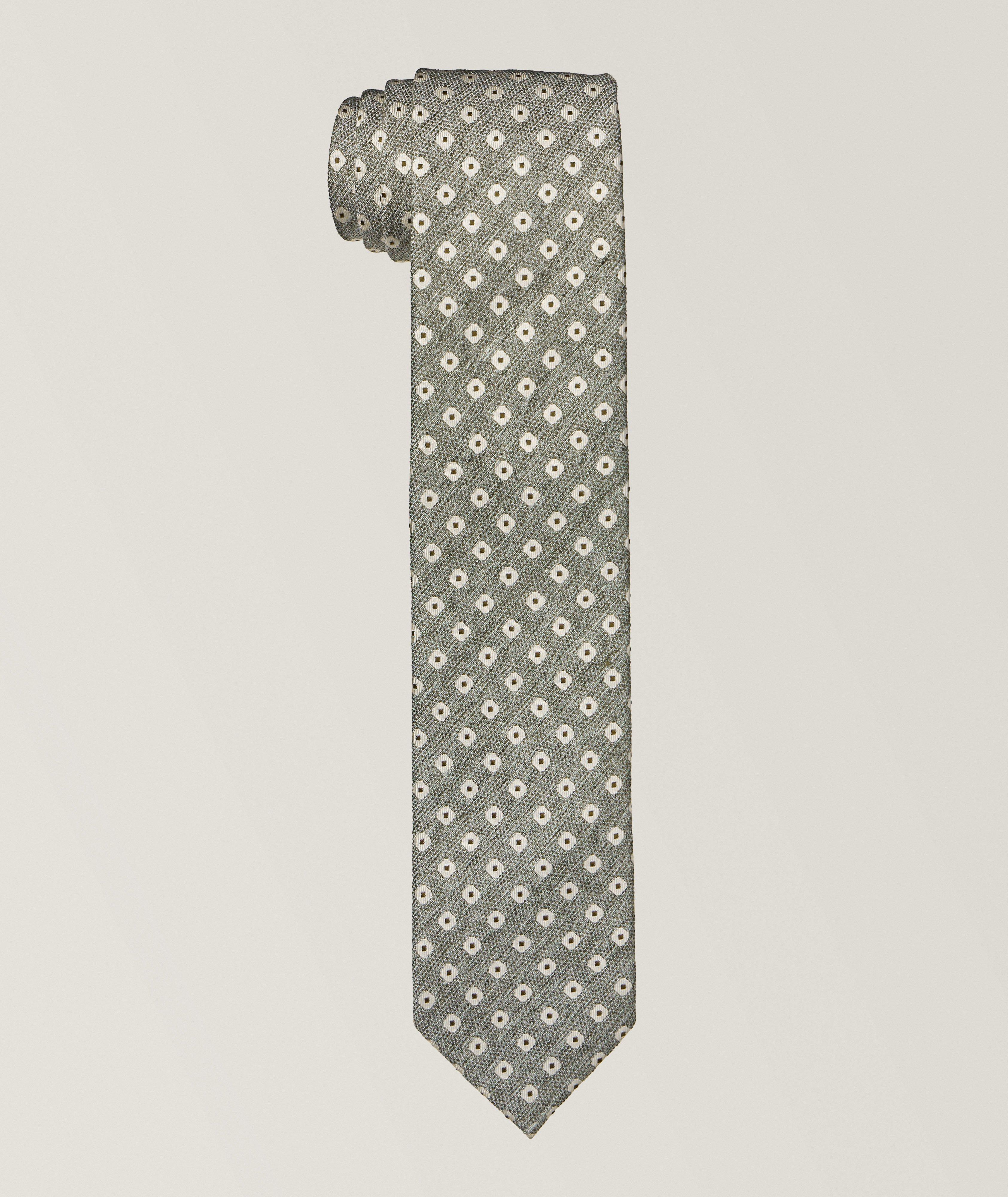 Geometric Neat Silk Tie