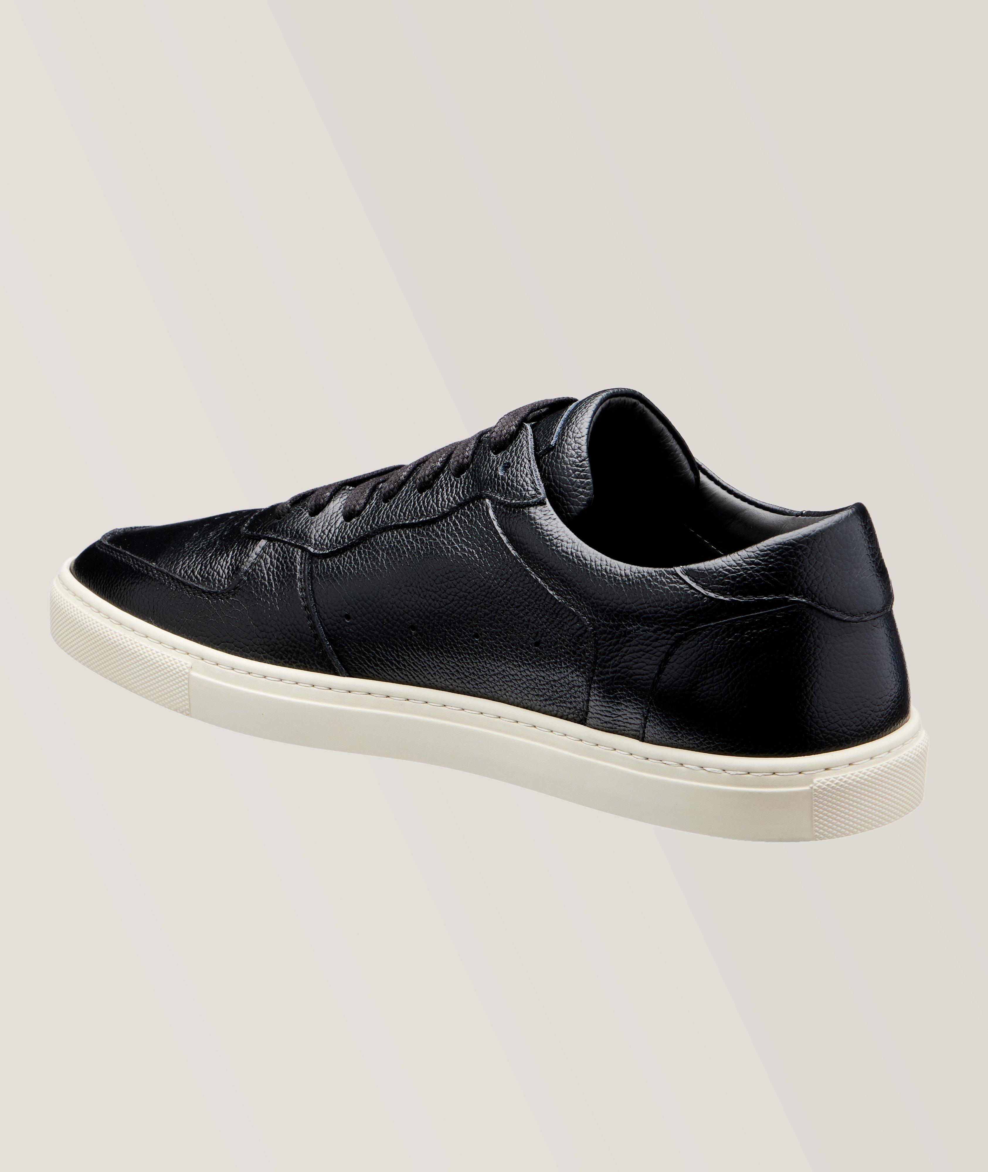 Barbera Burnished Leather Court Sneakers image 1