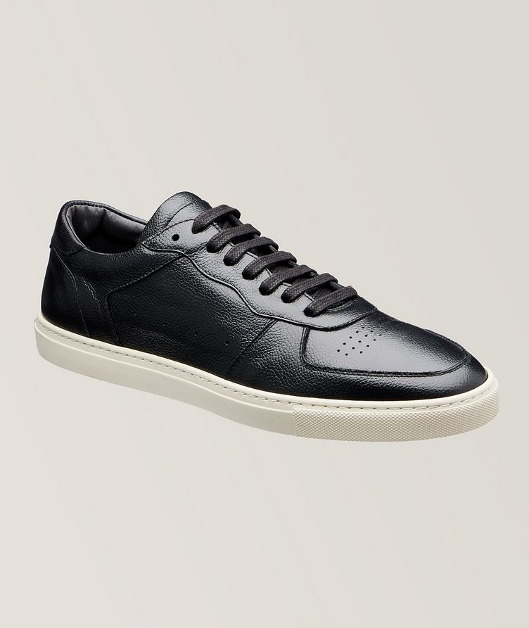 Barbera Burnished Leather Court Sneakers image 0