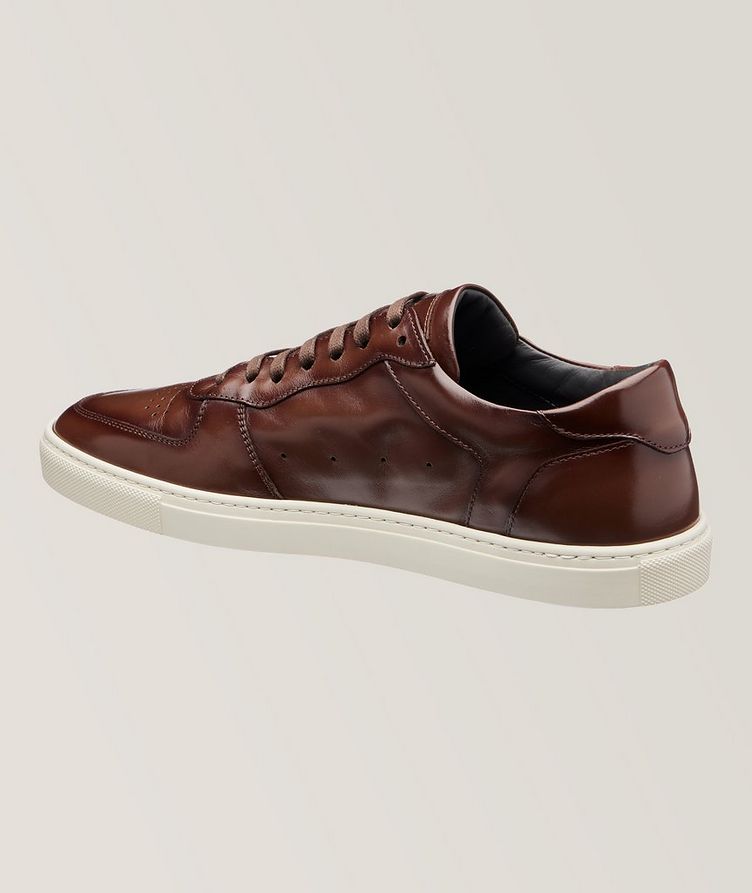 Barbera Burnished Leather Court Sneakers image 1