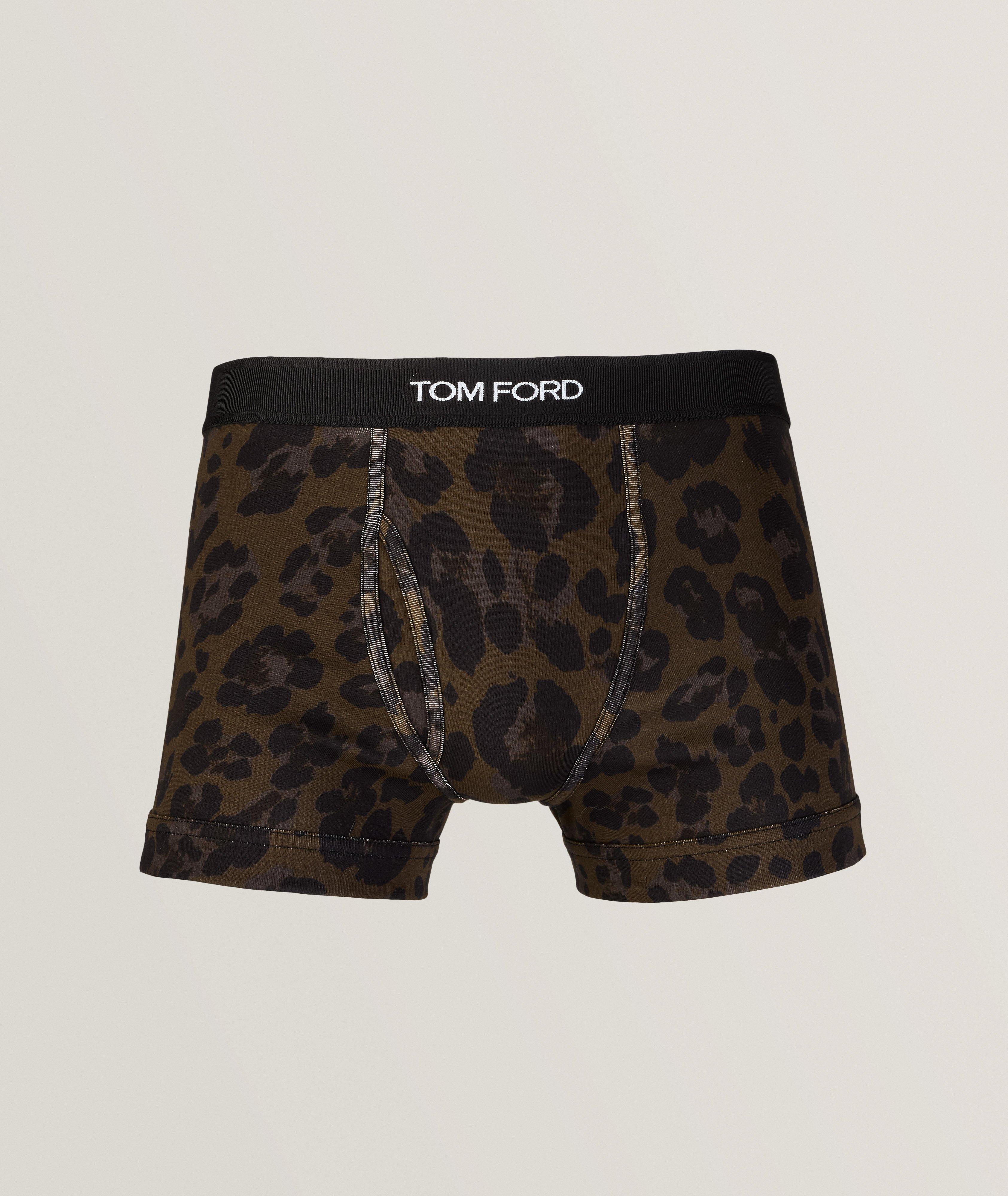 Leopard Stretch-Cotton Jersey Boxer Briefs image 0