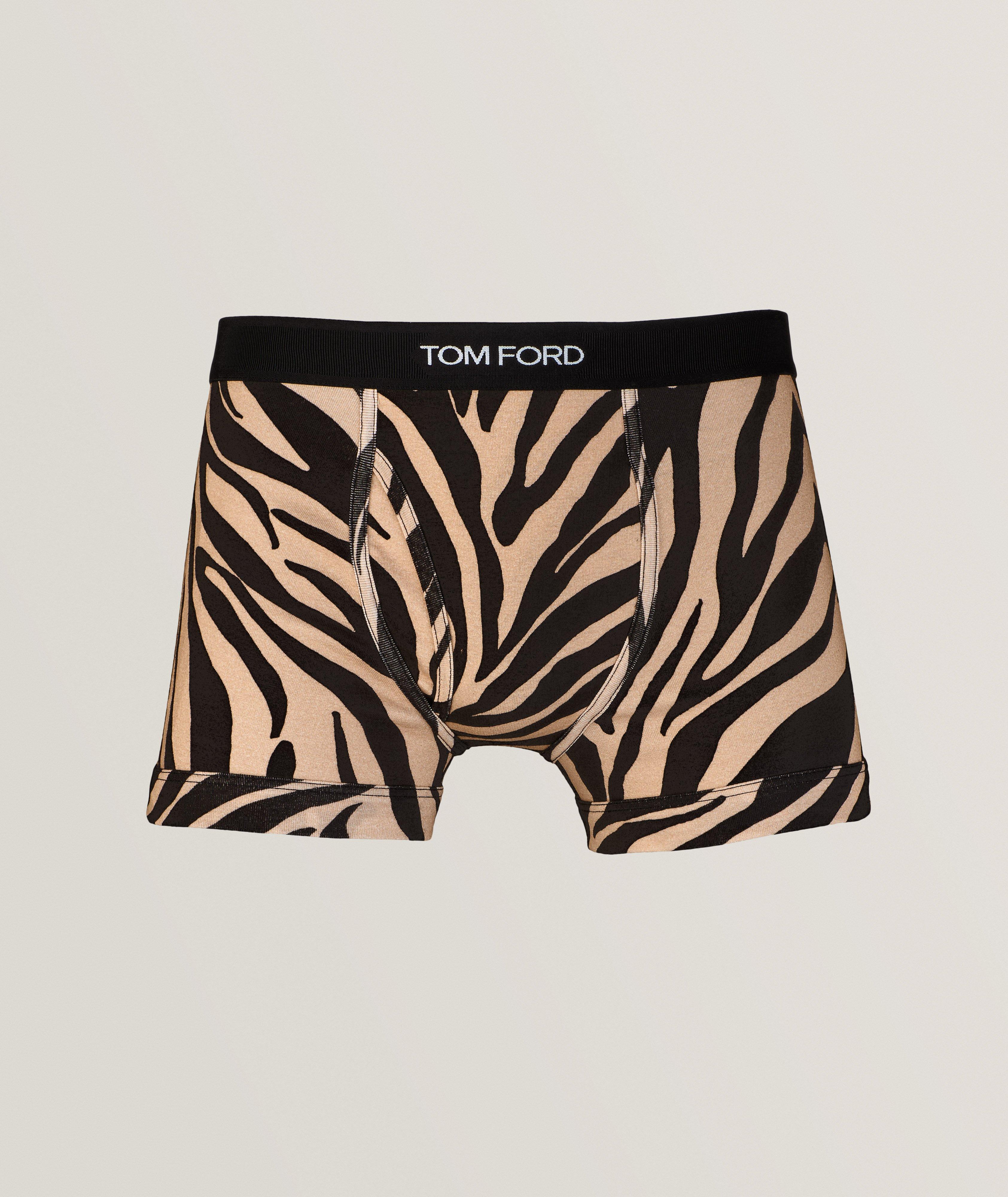 Zebra Stretch-Cotton Jersey Boxer Briefs image 0