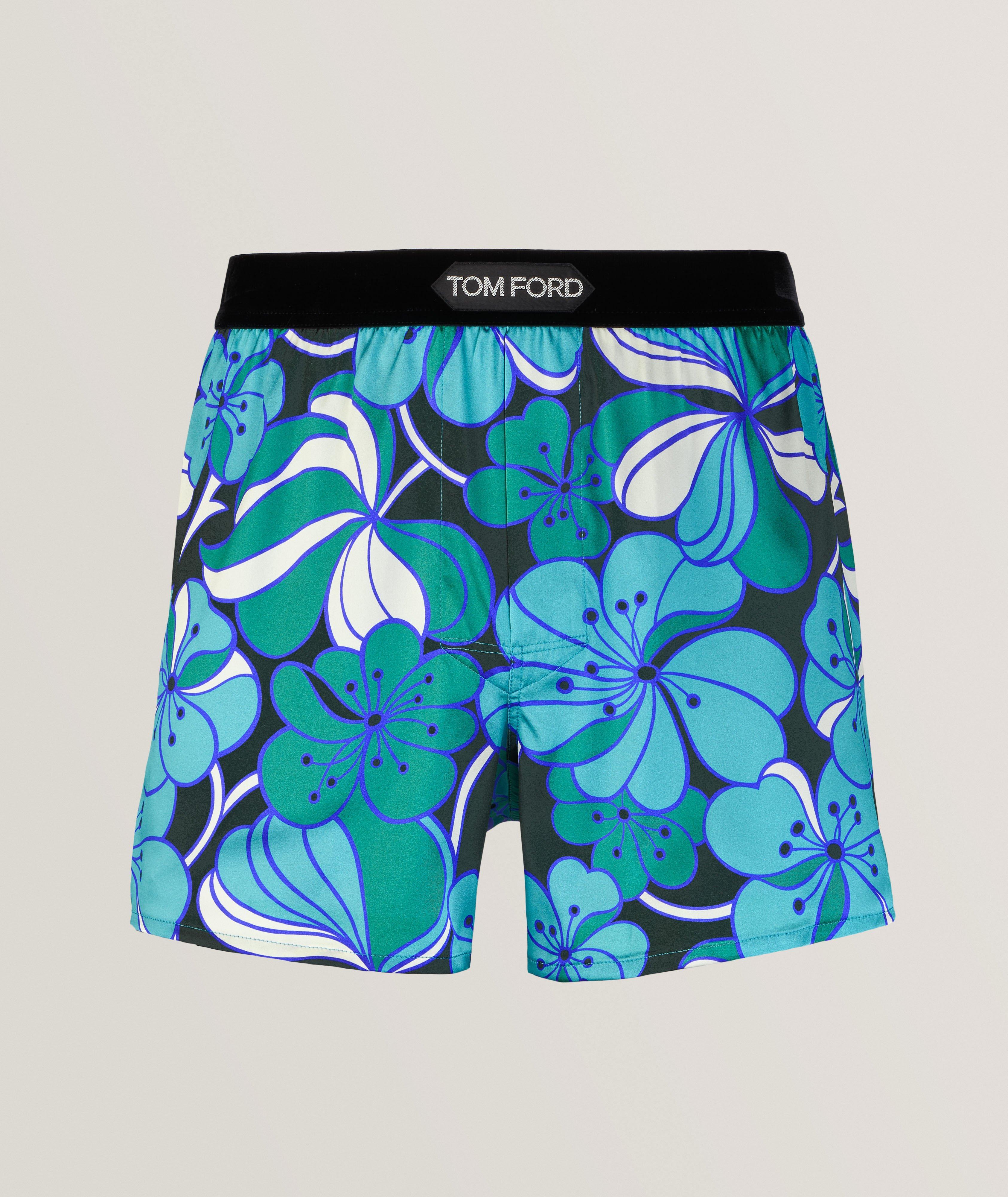 Floral Stretch-Silk Boxers