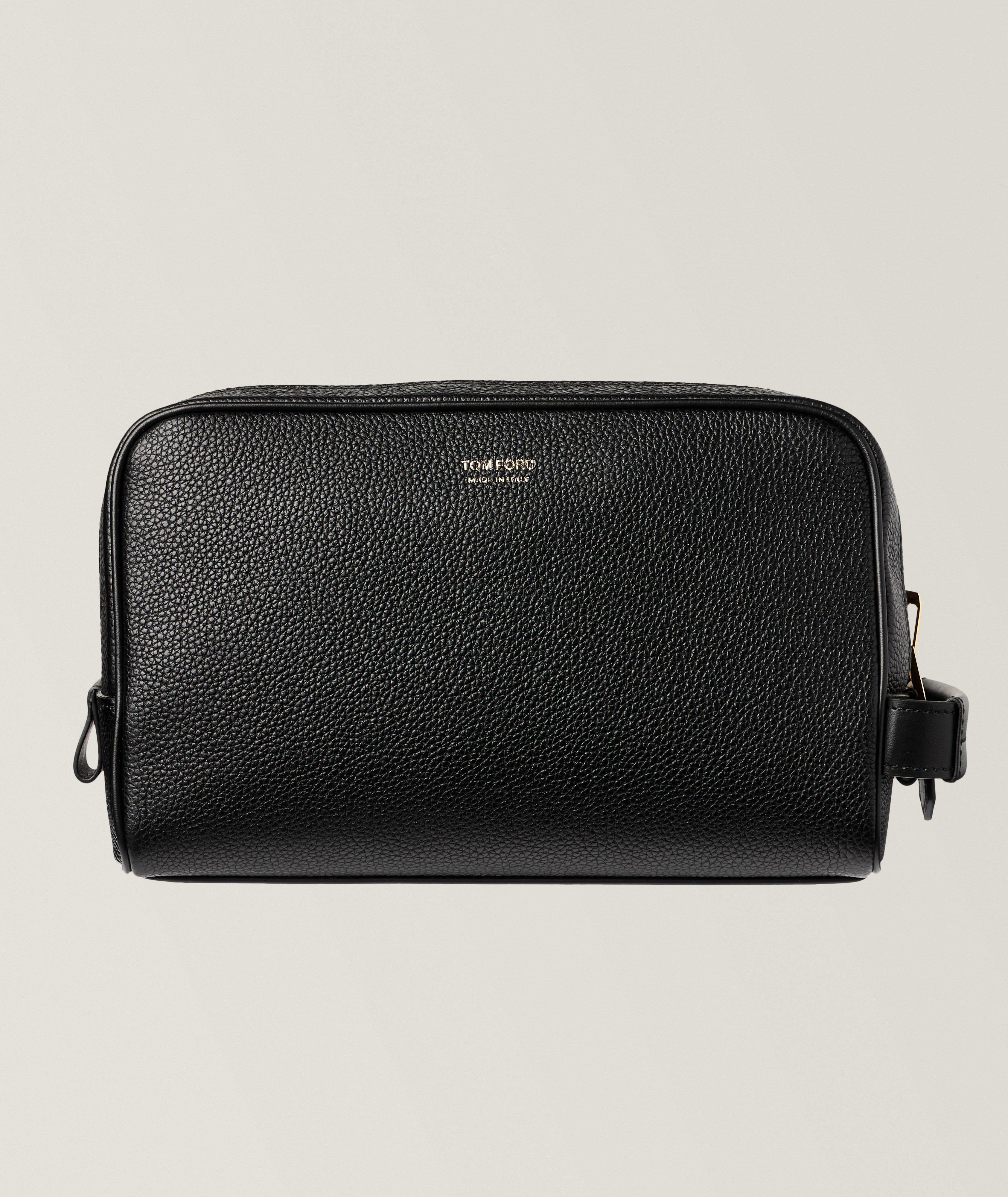 Grain Leather Toiletry Bag 